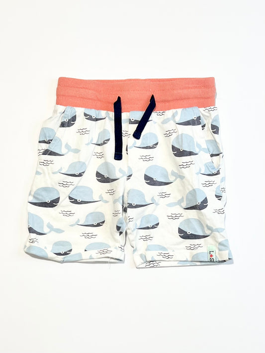 Whale jersey shorts - Size 2