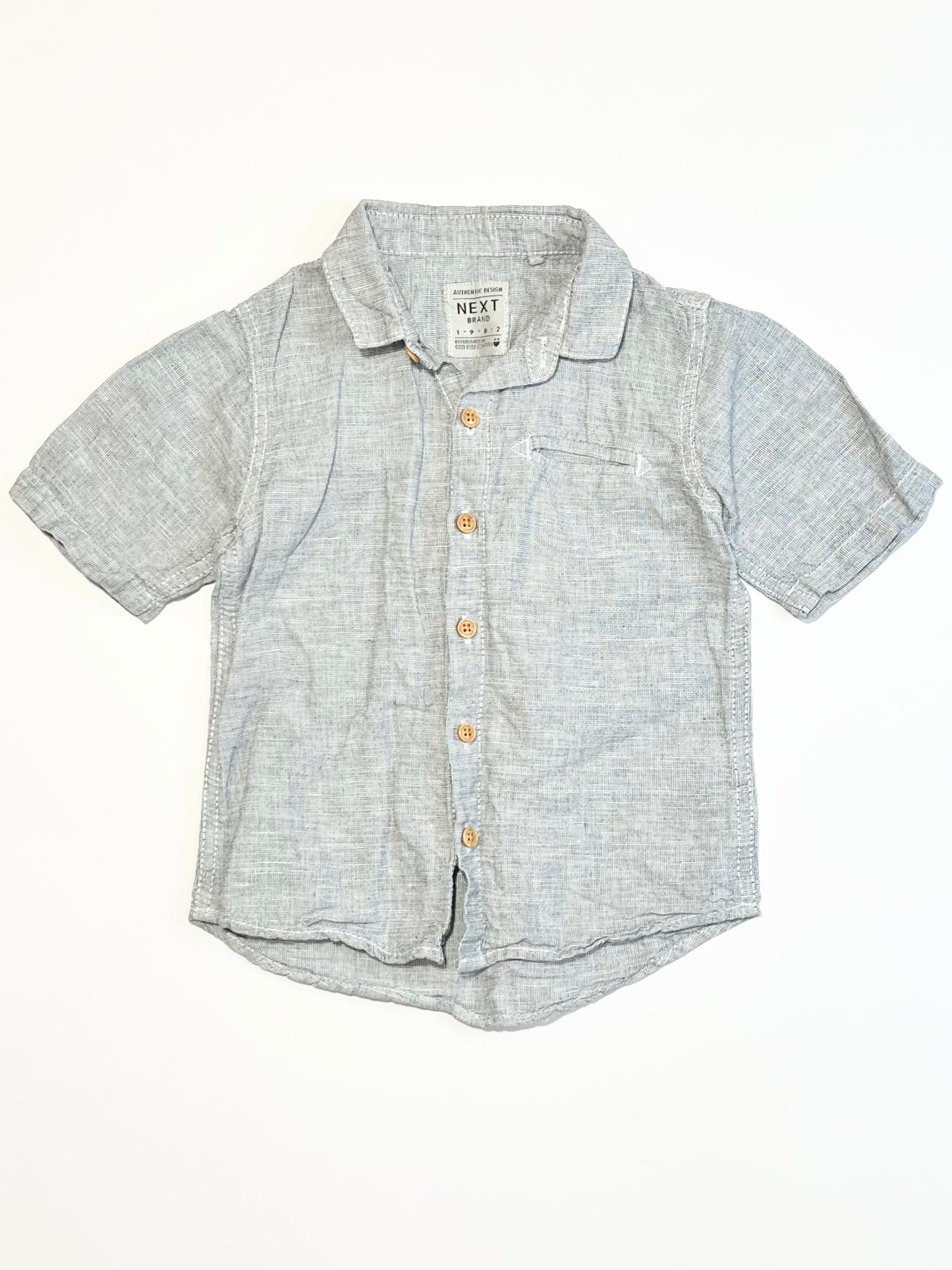 Navy linen blend shirt - Size 2