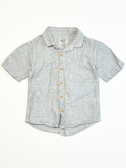 Navy linen blend shirt - Size 2