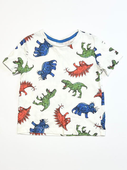 White dino tee - Size 2
