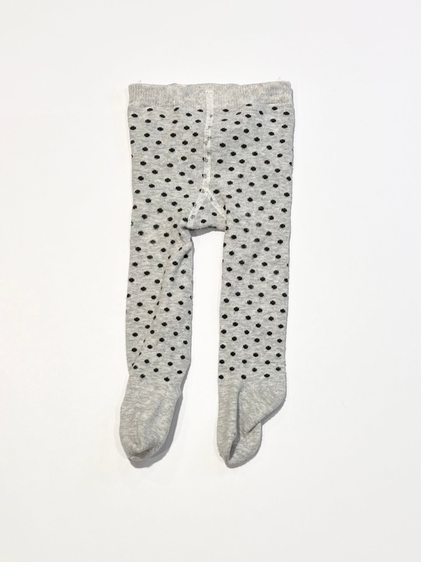 Grey spotty tights - Size 0
