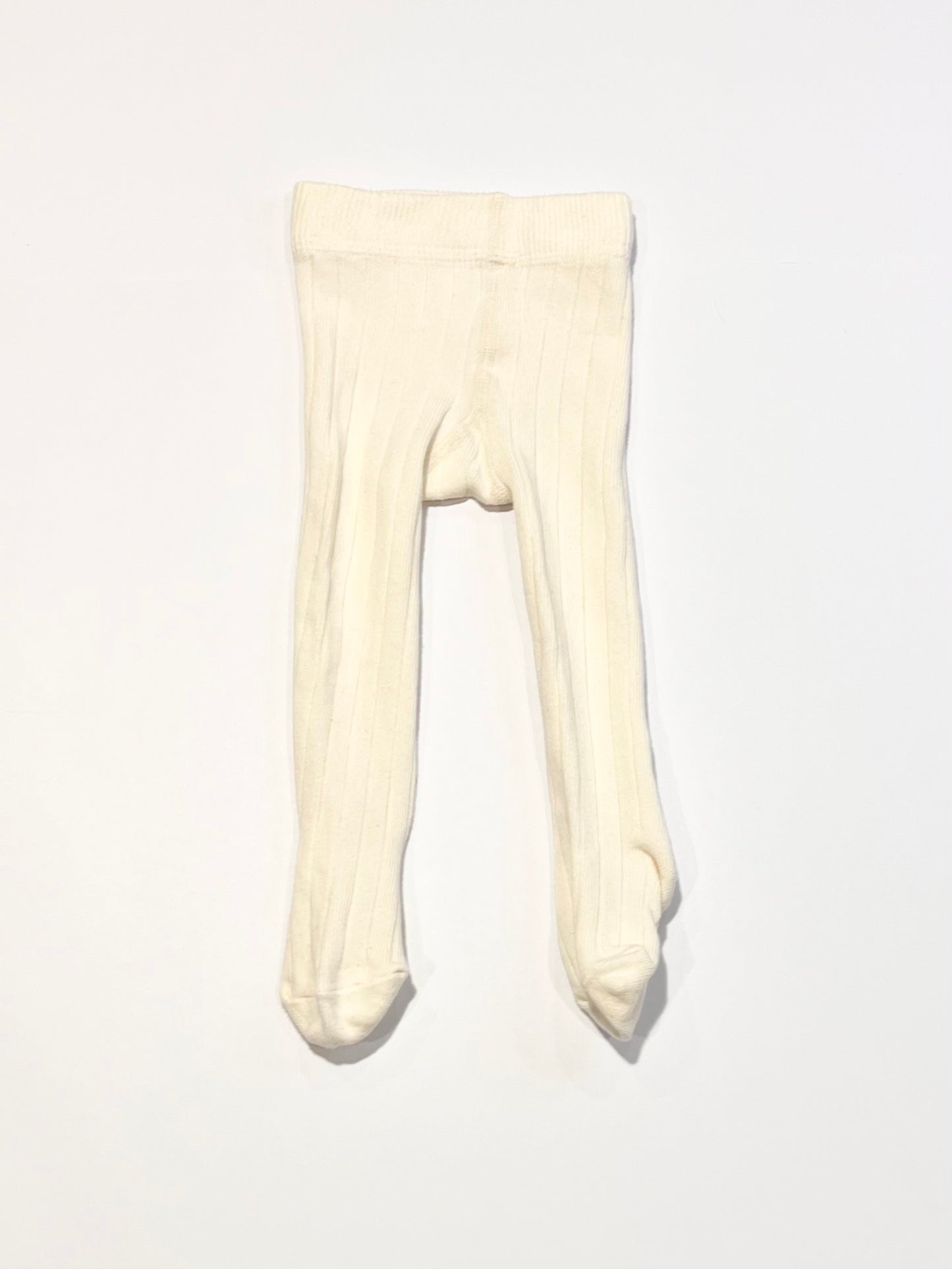 White ribbed tights - Size 0