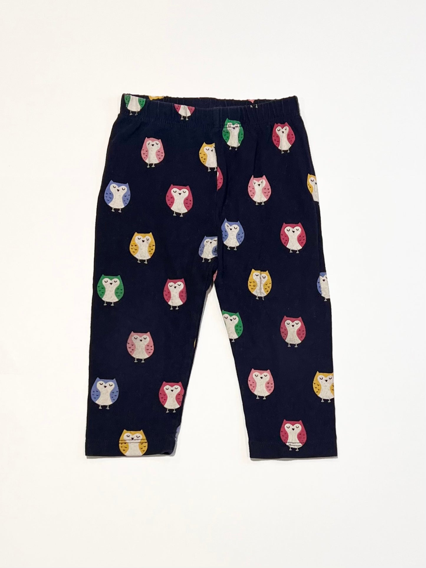 Navy owls leggings - Size 0