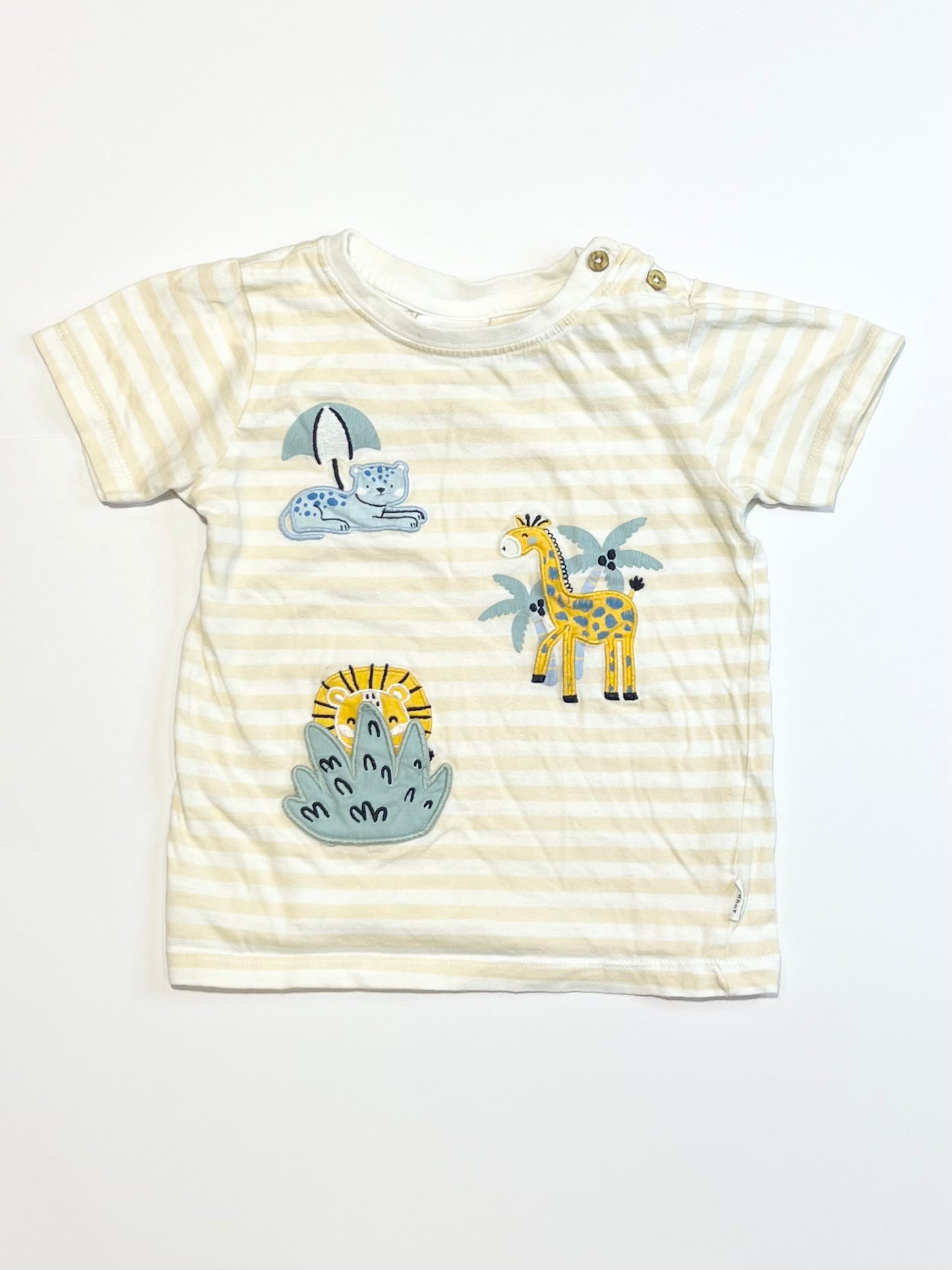 Striped animal tee - Size 2