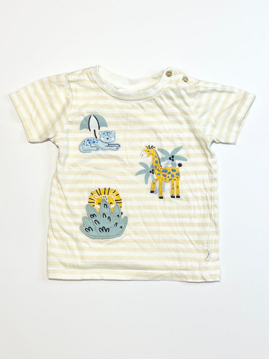 Striped animal tee - Size 2