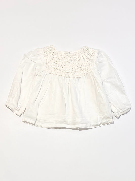 Cotton crochet top - Size 6-9 months