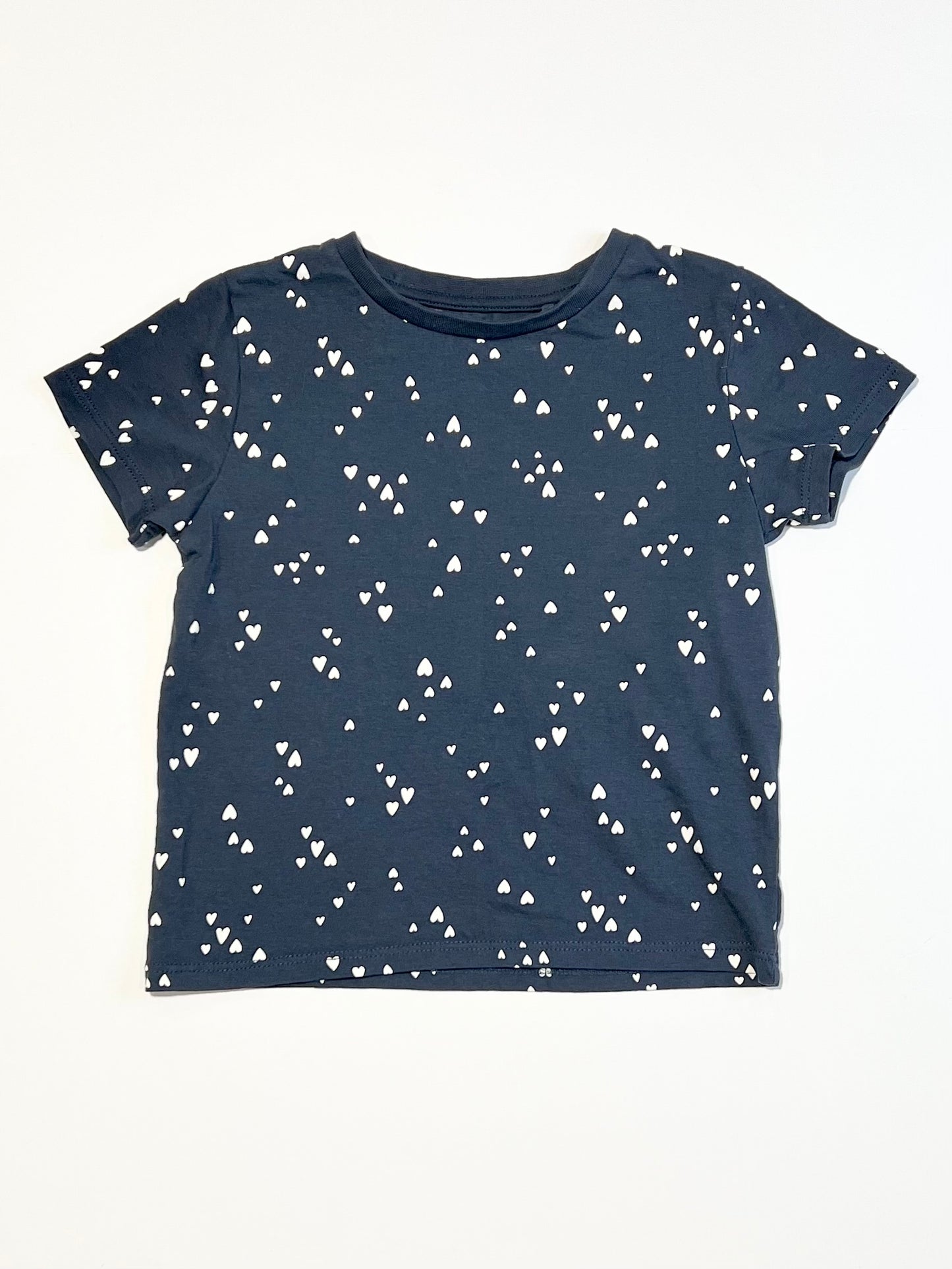 Navy hearts tee - Size 3