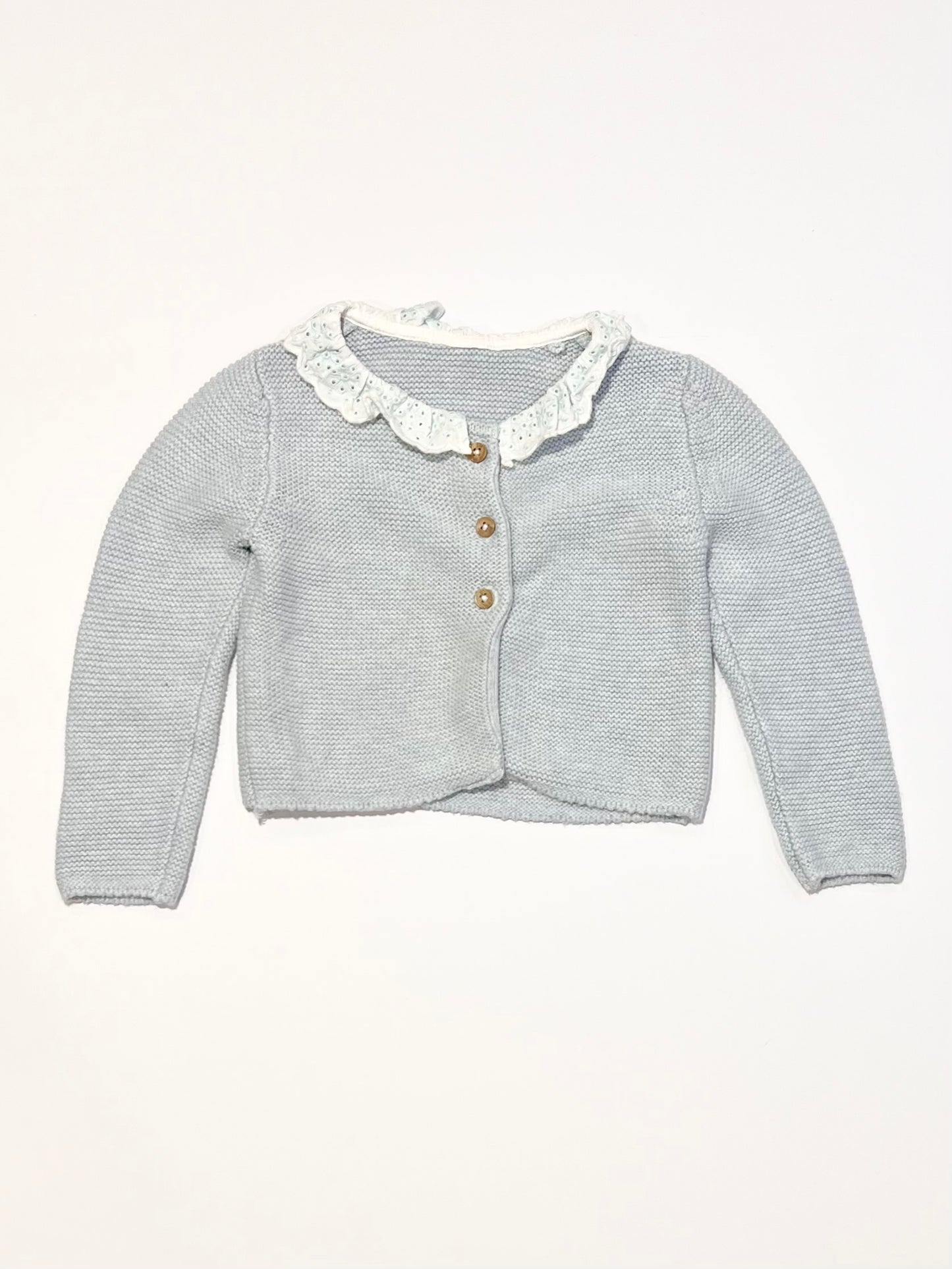 Blue collared cardigan - Size 6-9 months
