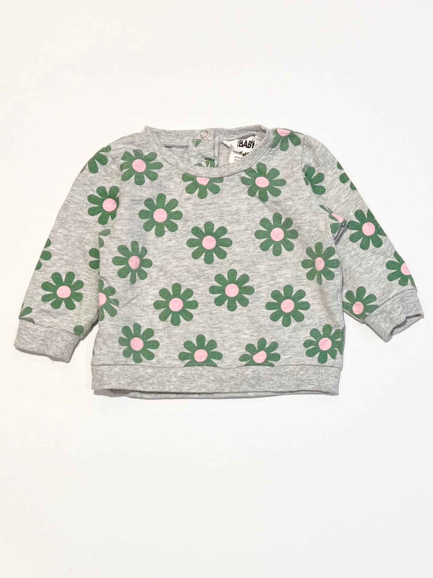 Grey floral sweater - Size 0