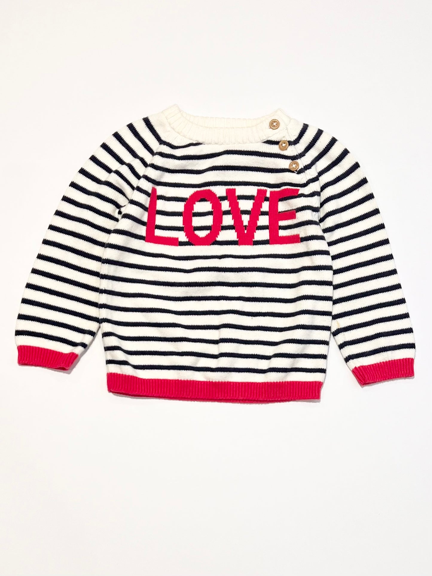 Striped kniit jumper - Size 9-12 months