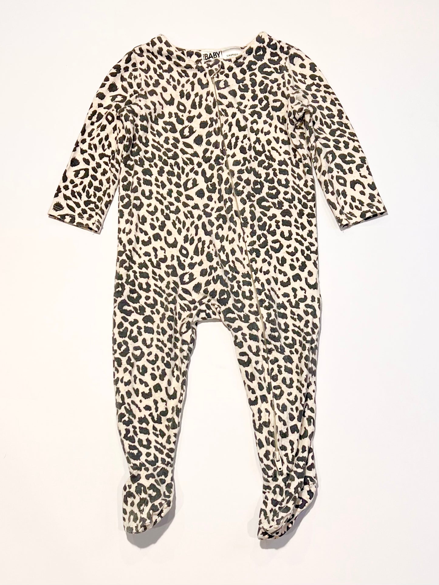Animal print zip onesie - Size 0