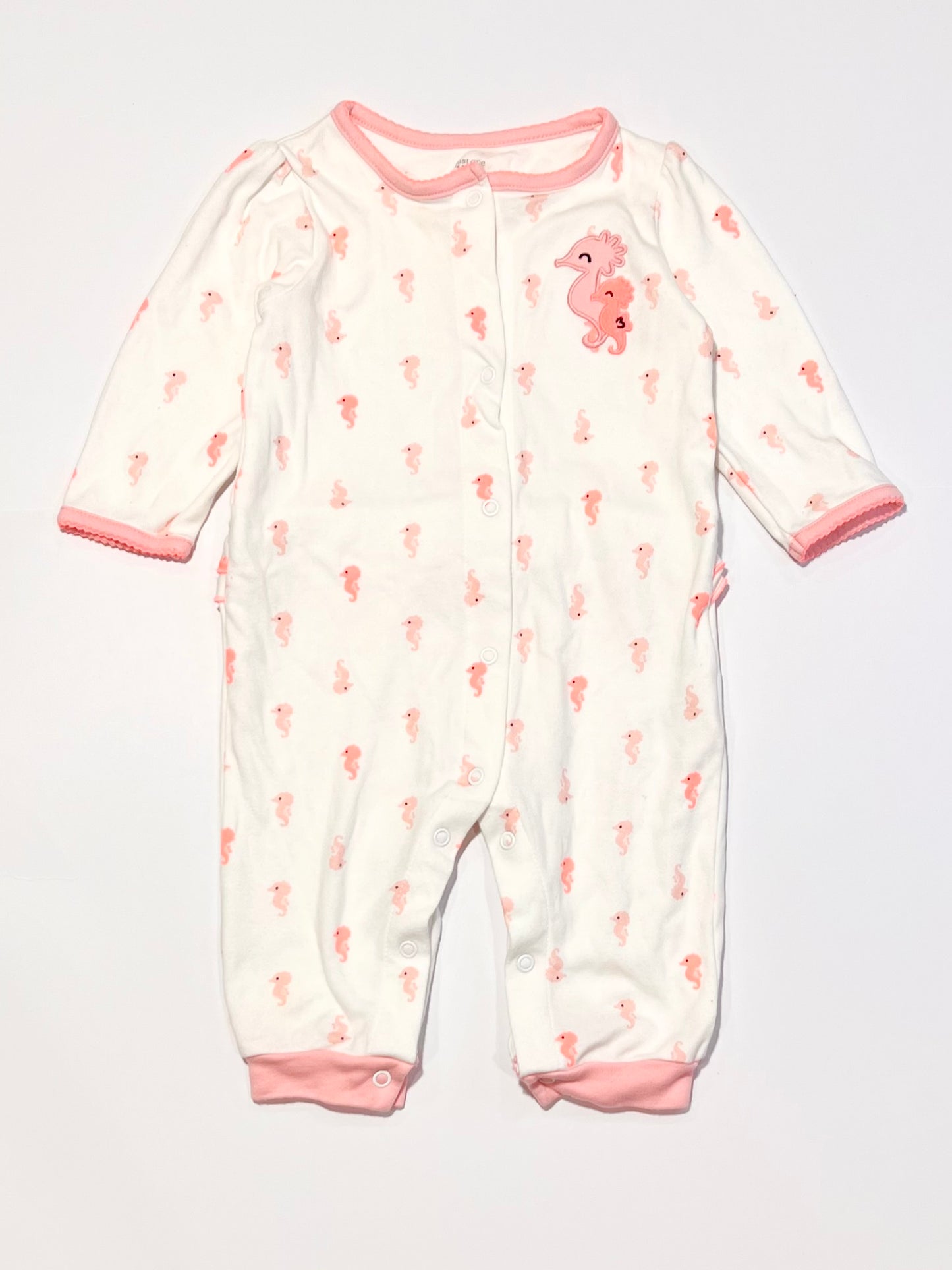Seahorse ruffle onesie - Size 6-9 months