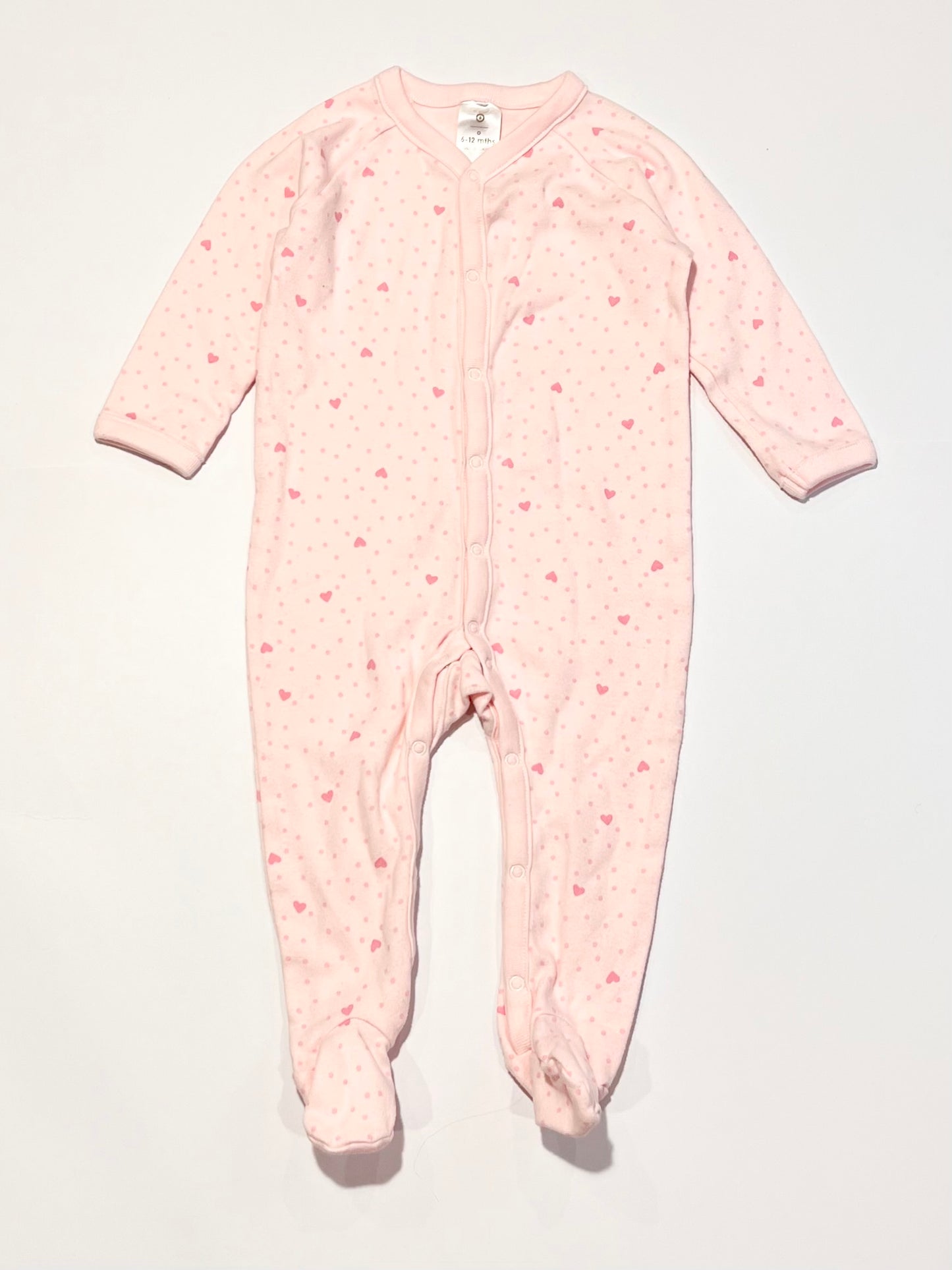 Pink hearts onesie - Size 0