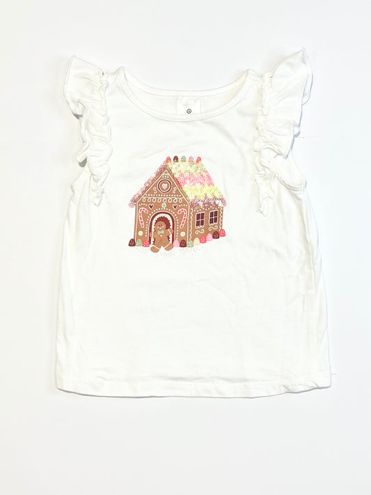 Sequined gingerbread house tee - Size 2