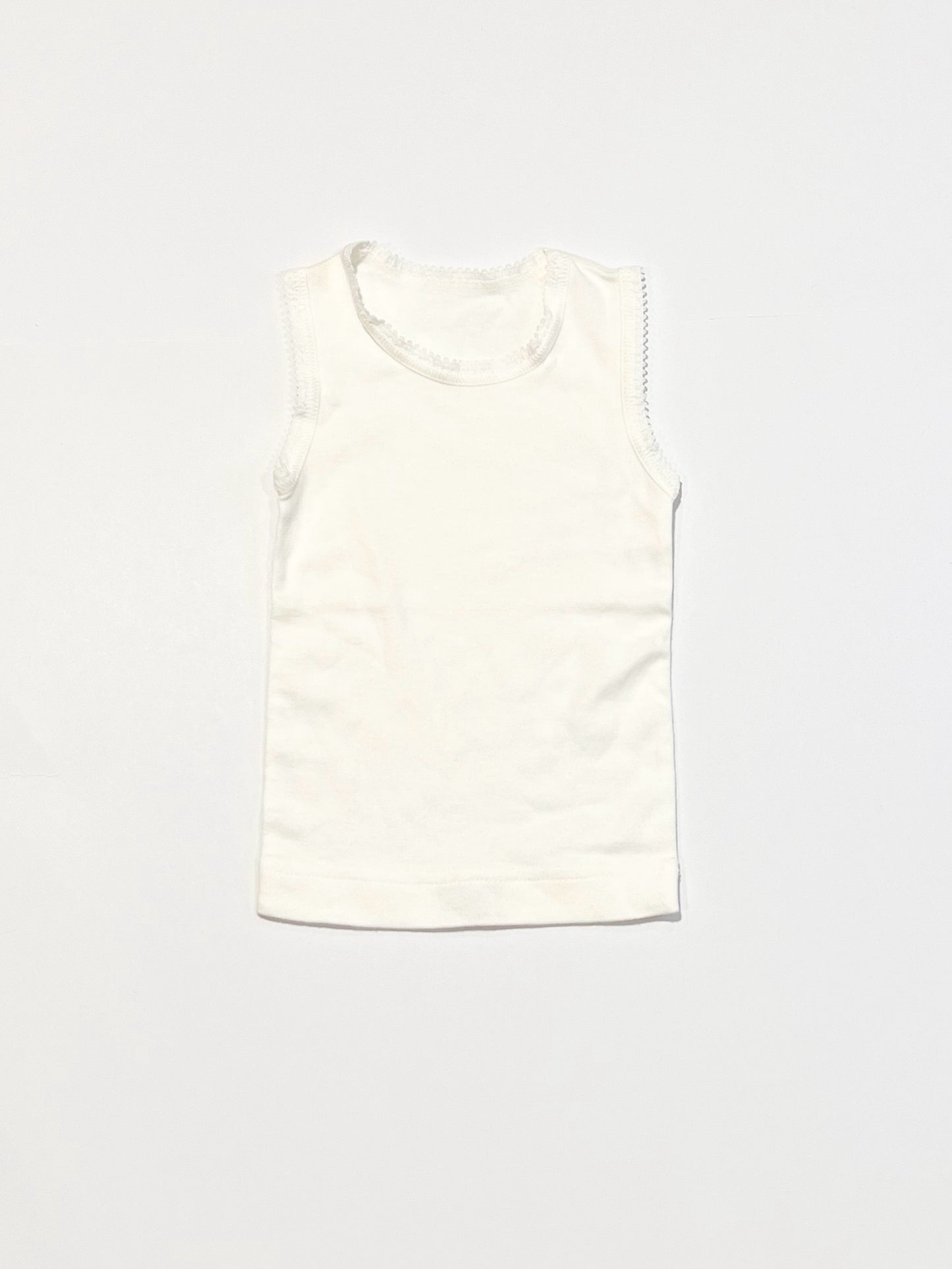 White lace trim singlet - Size 00