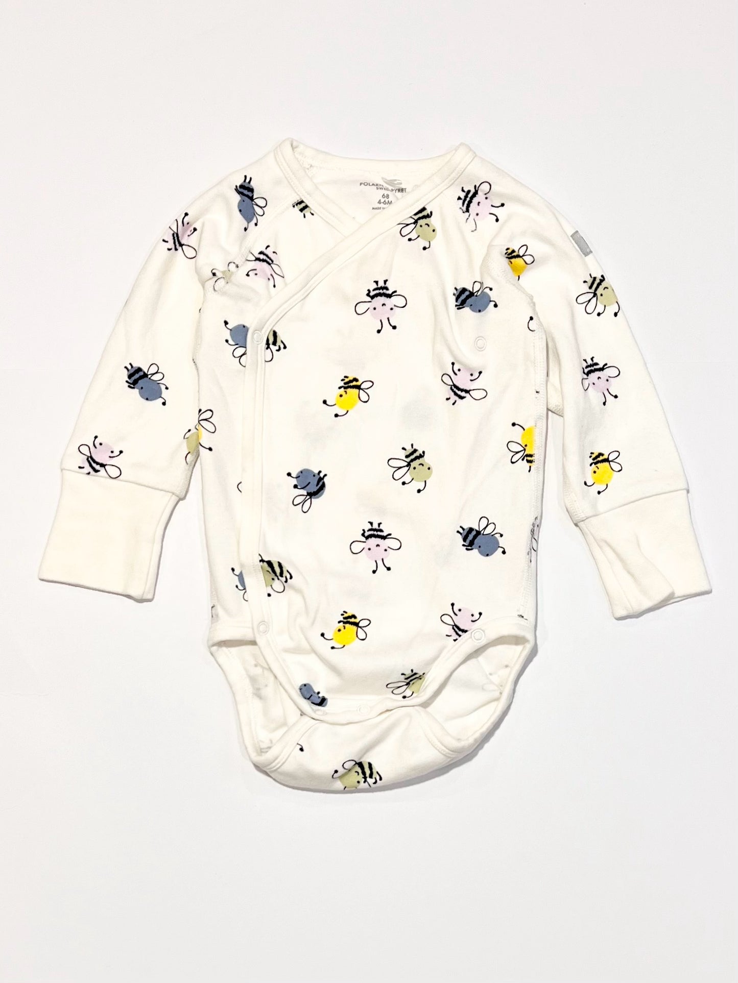 Bees cross-over bodysuit - Size 4-6 months