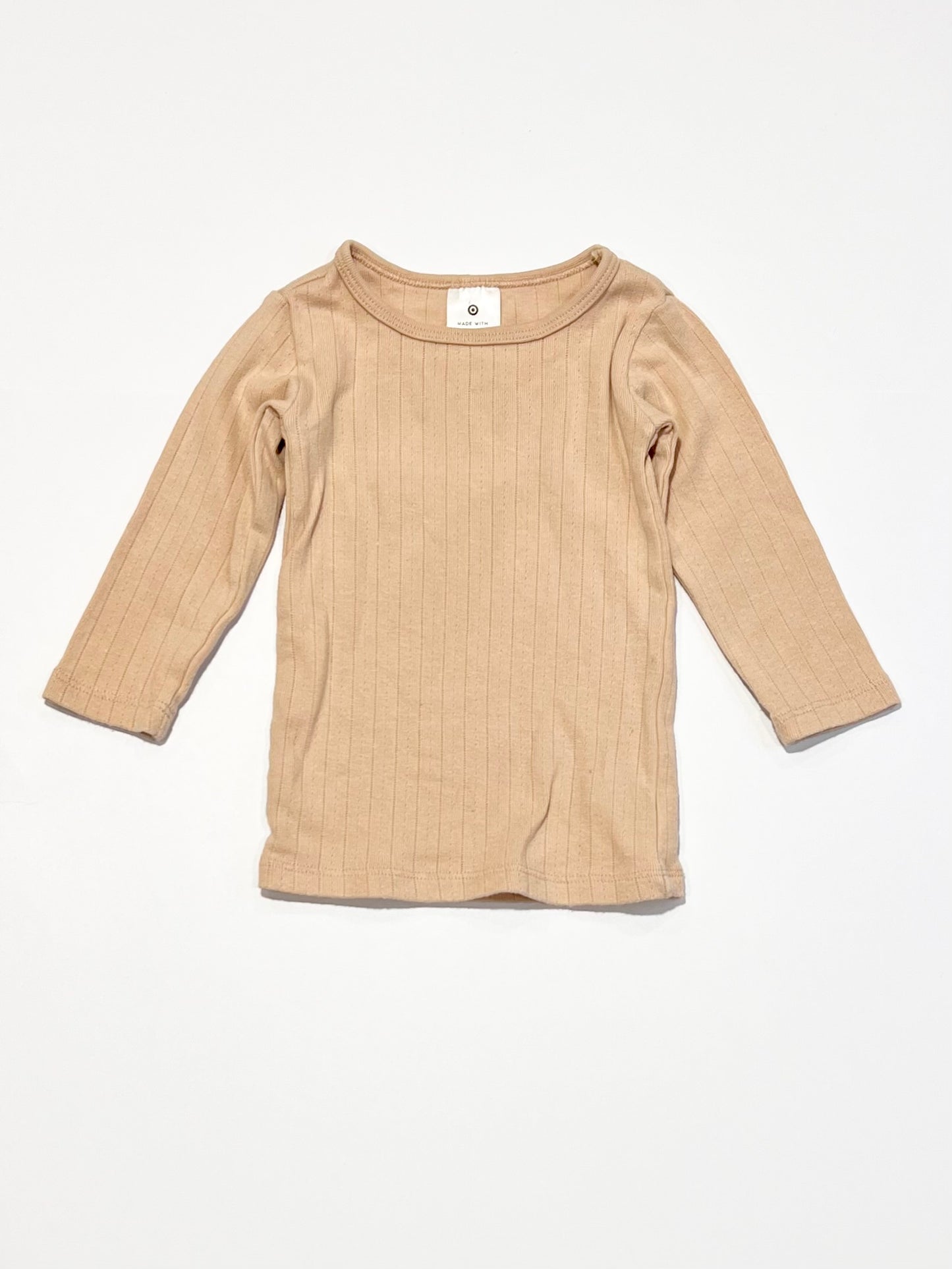 Brown ribbed top - Size 00