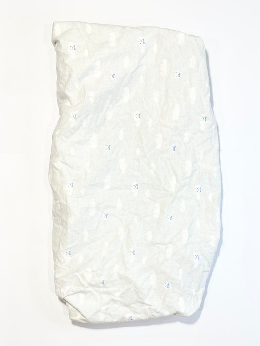 Cot fitted sheet flannelette