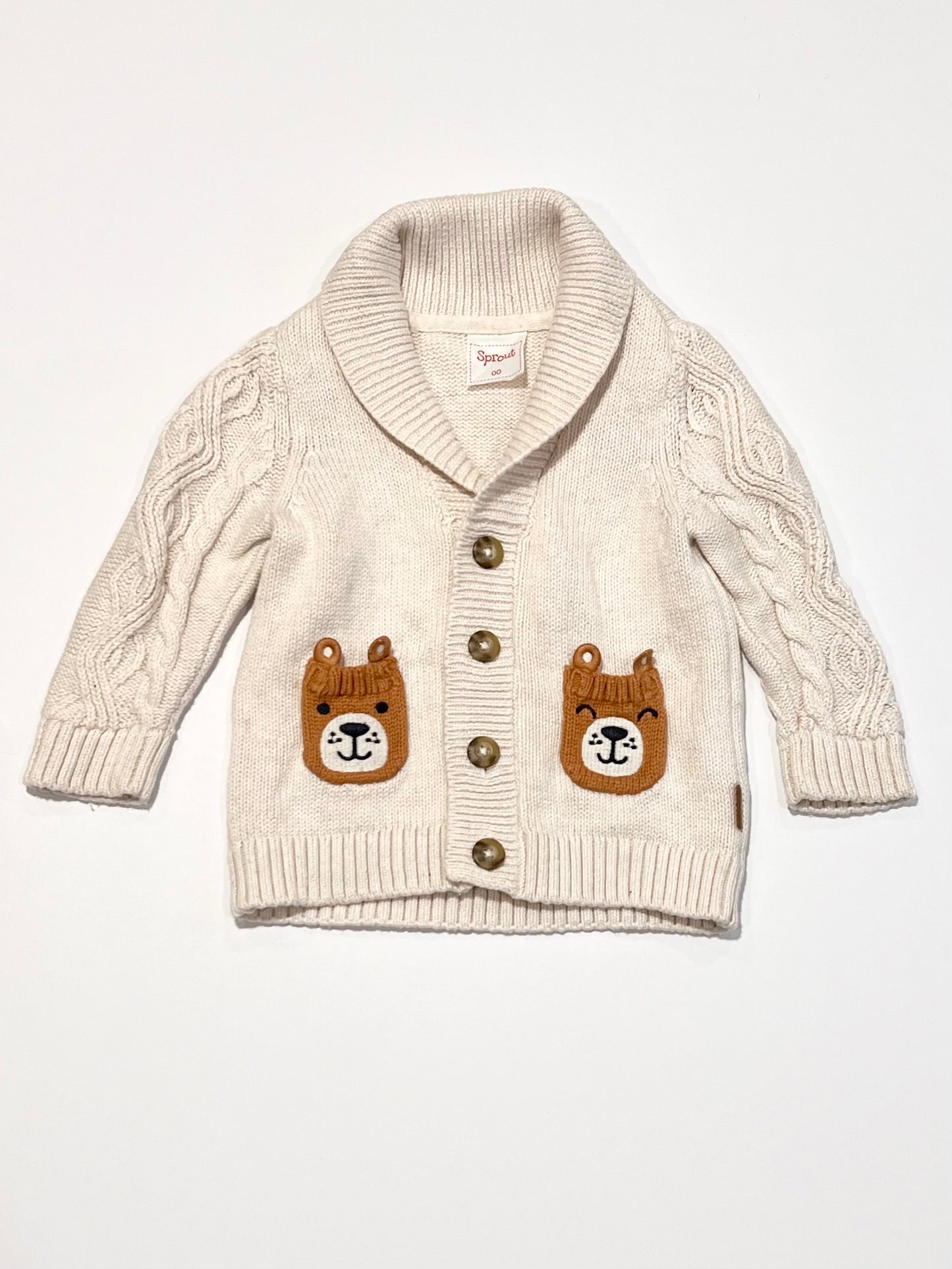 Cream knit cardigan - Size 00