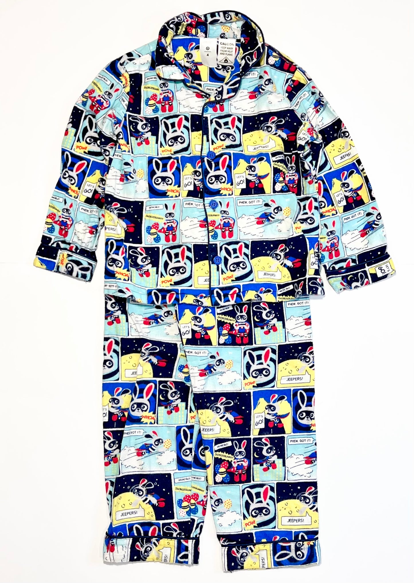 Super Bunny flannelette pyjamas - Size 4