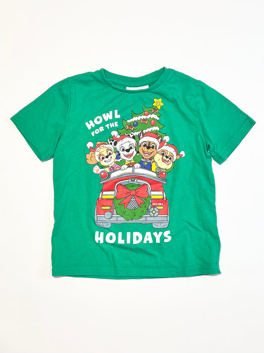 Christmas Paw Patrol tee - Size 5