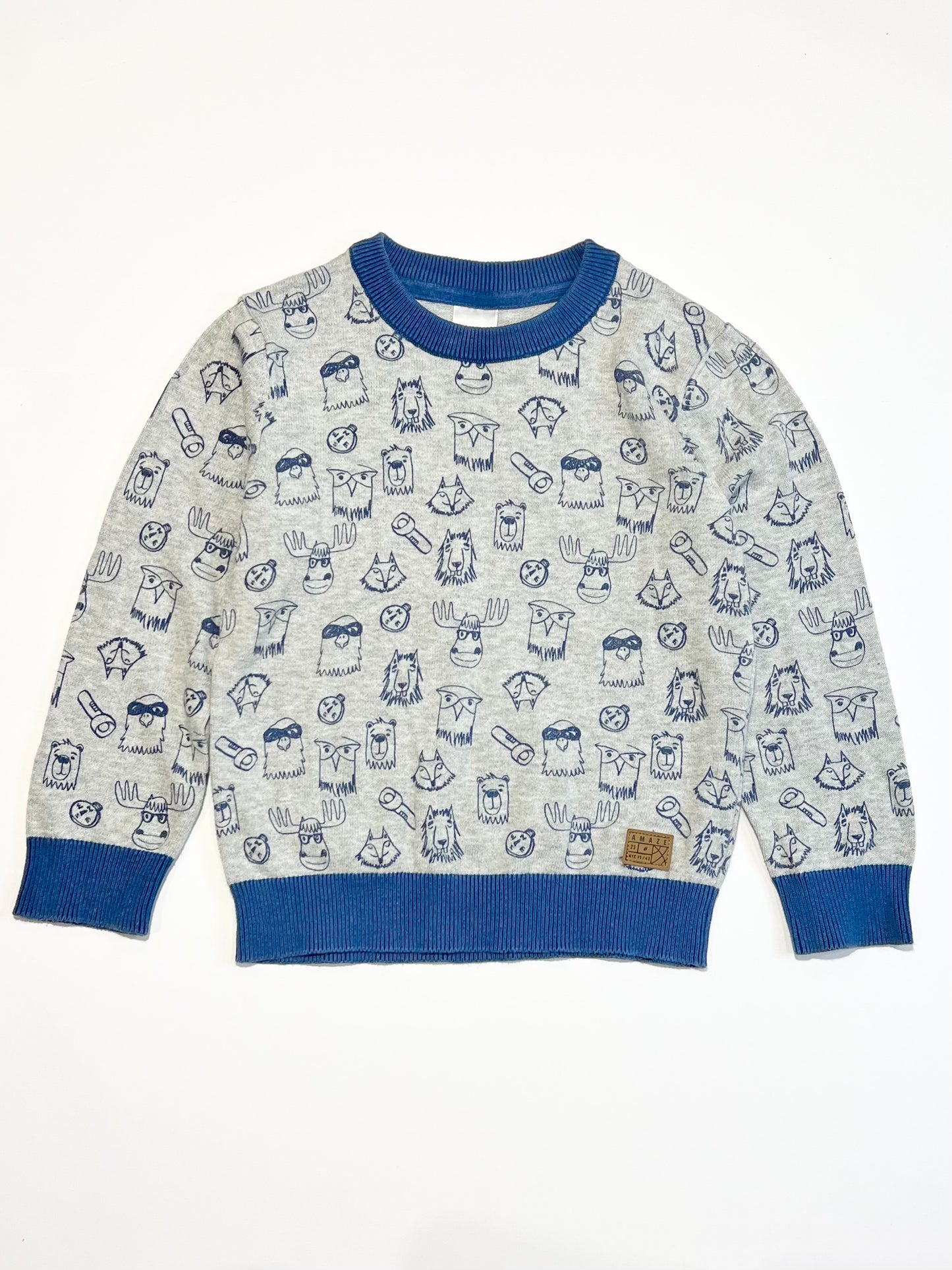 Animals knit jumper - Size 4