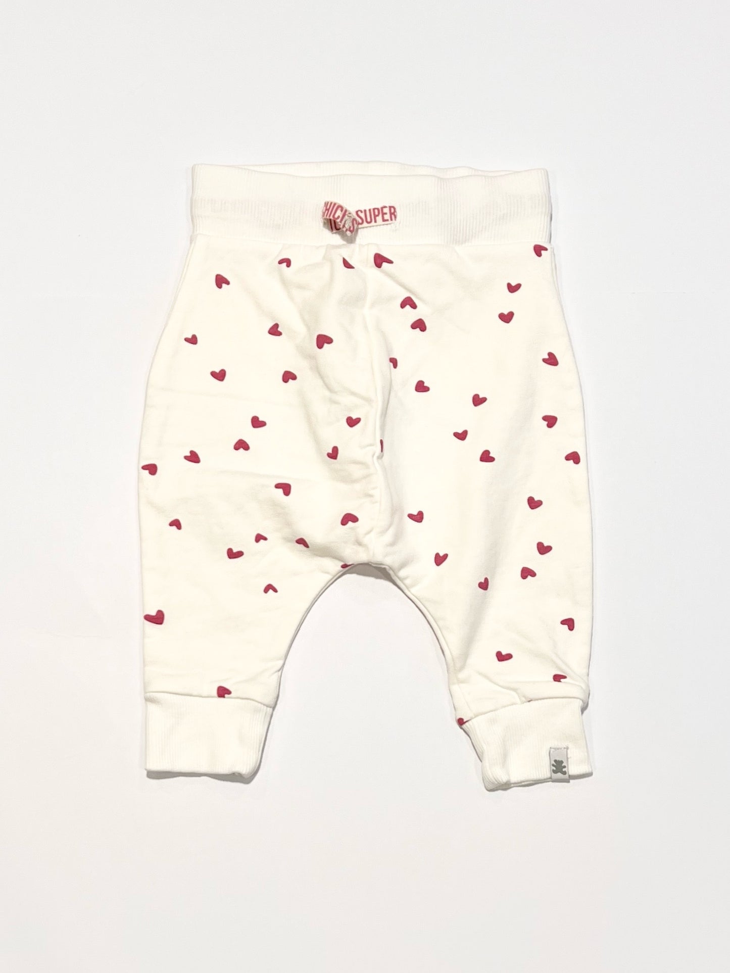 White hearts trackies - Size 00