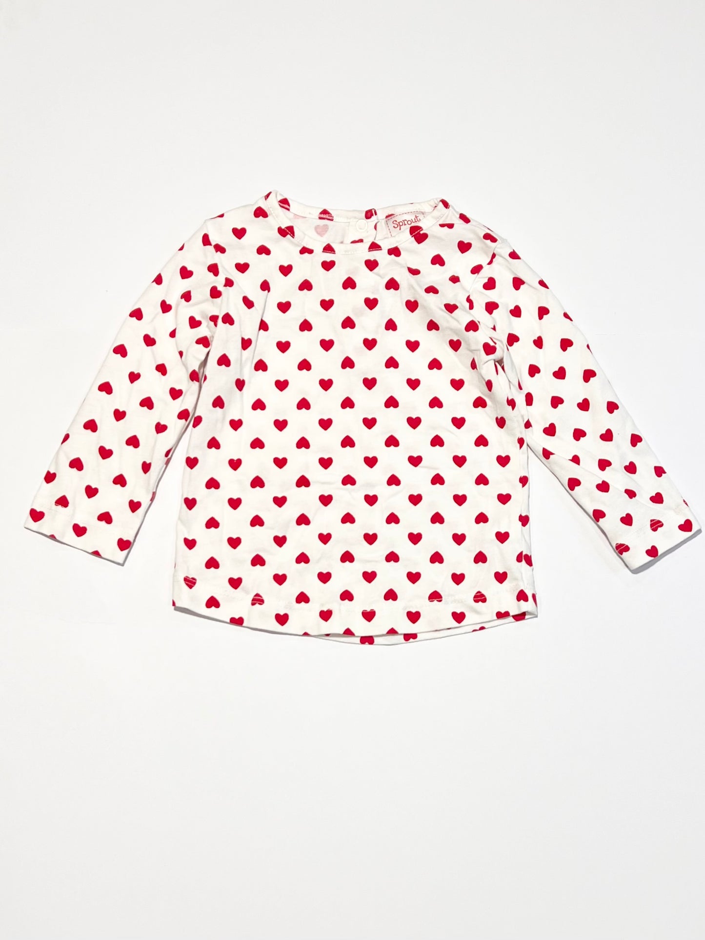 Red hearts top - Size 00