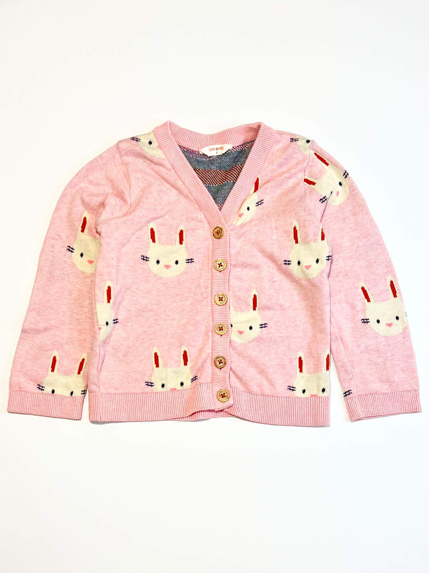 Pink bunny cardigan - Size 4