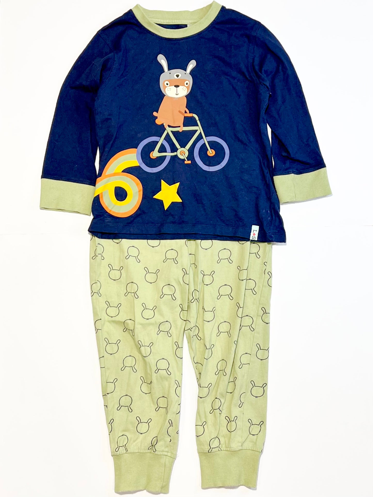 Cycling bunny pyjamas - Size 3