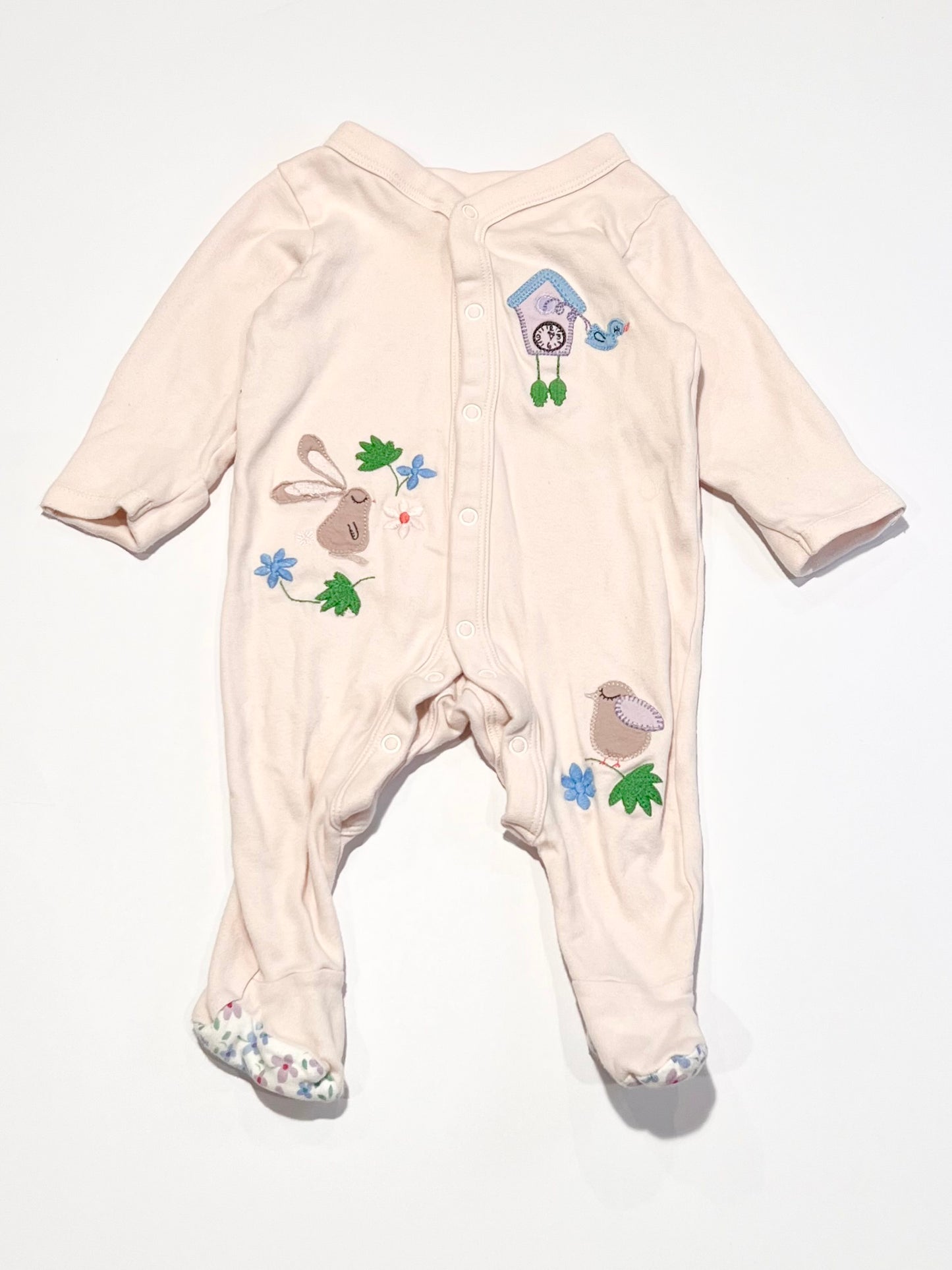 Birds & bunny onesie - Size 00