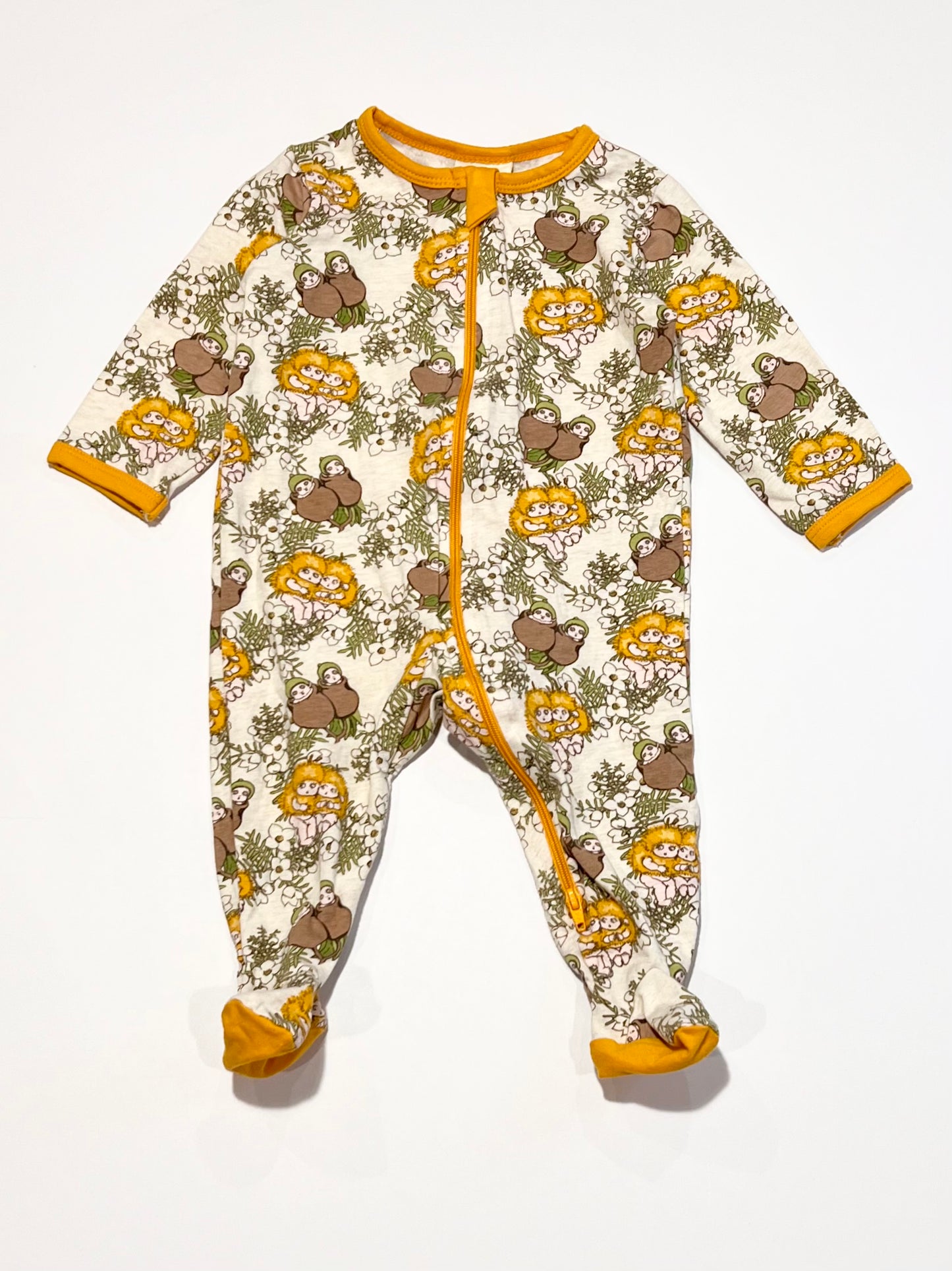 Gumnut Babies zip onesie - Size 00