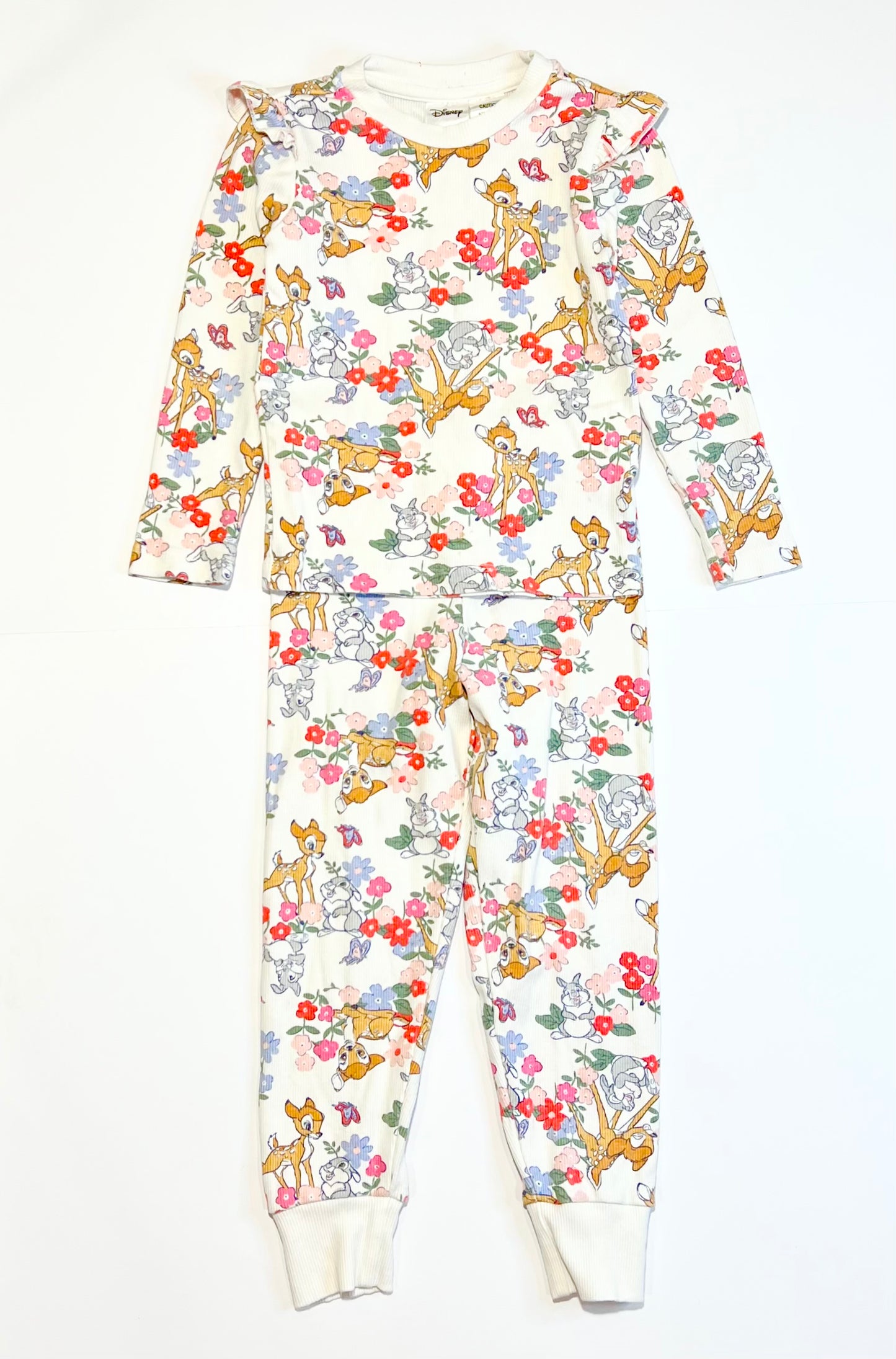 Ribbed Bambi pyjamas - Size 3