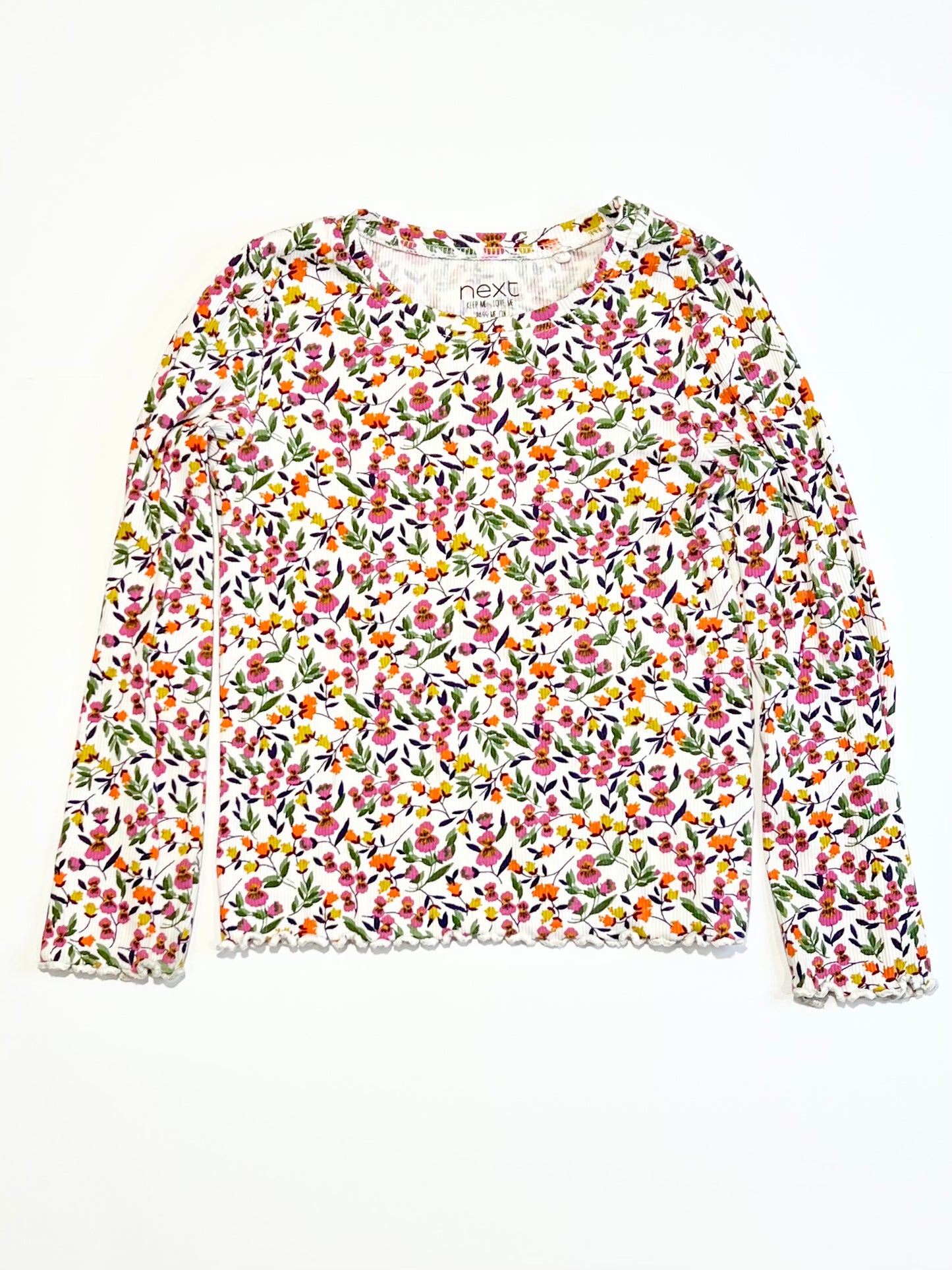 Ribbed floral top - Size 3-4