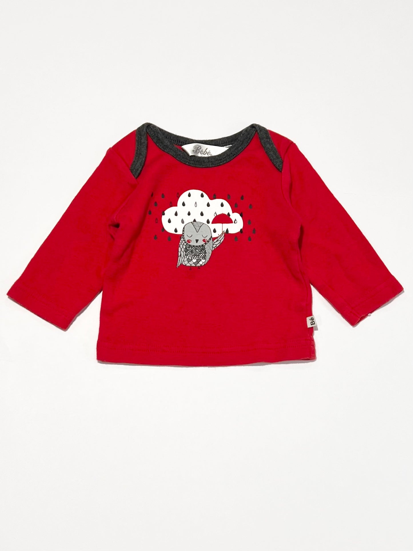 Ribbed owl top - Size 000