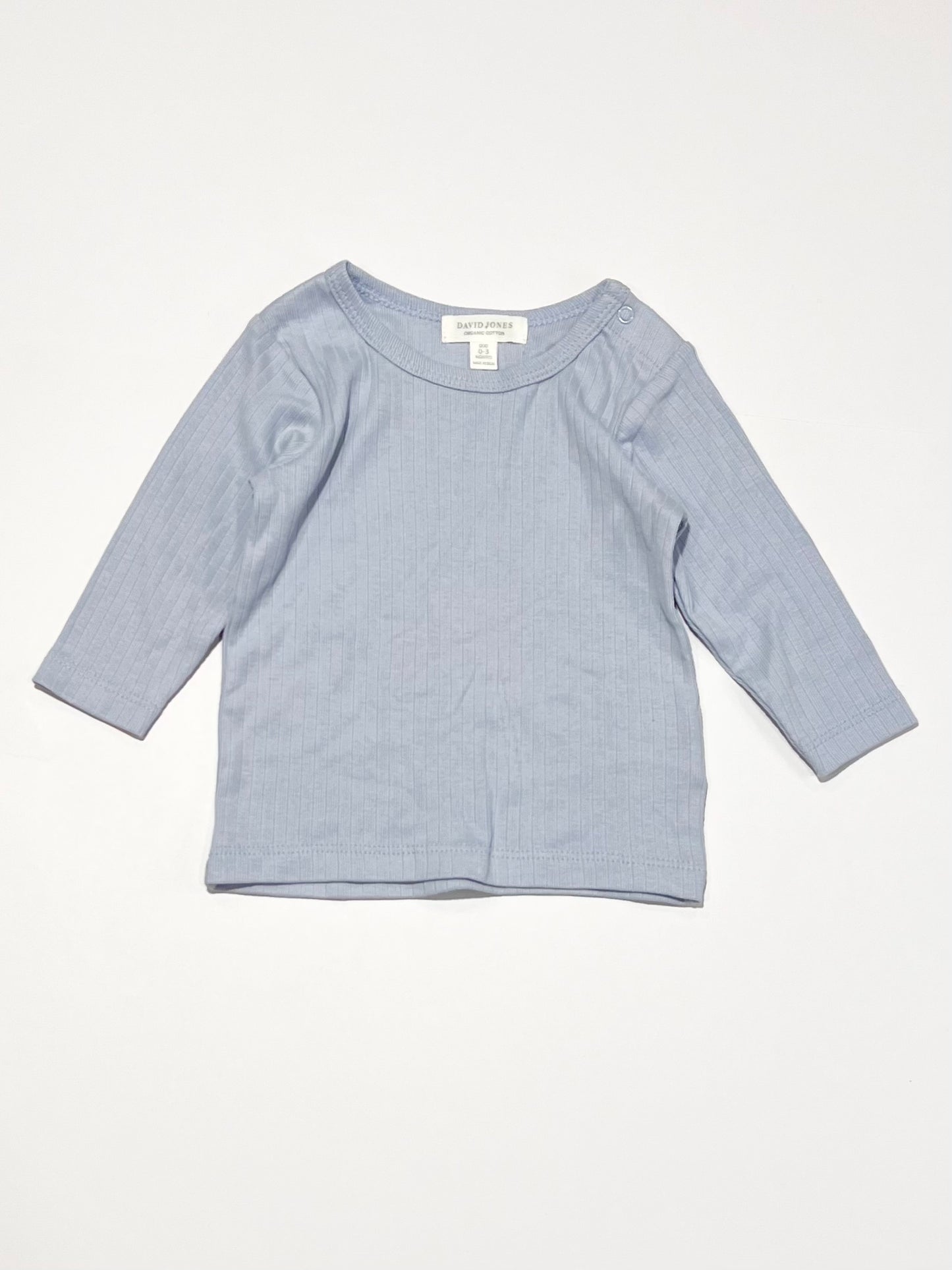Blue ribbed top - Size 000