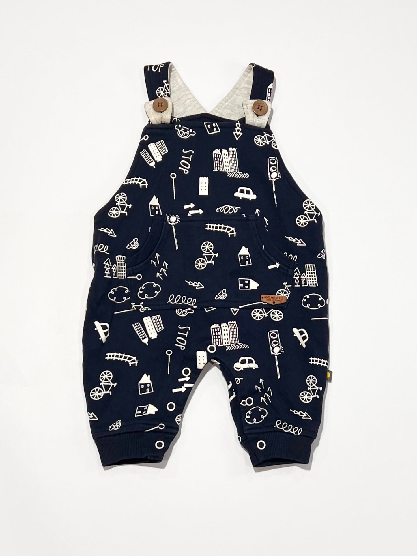 Navy fleece overalls - Size 000