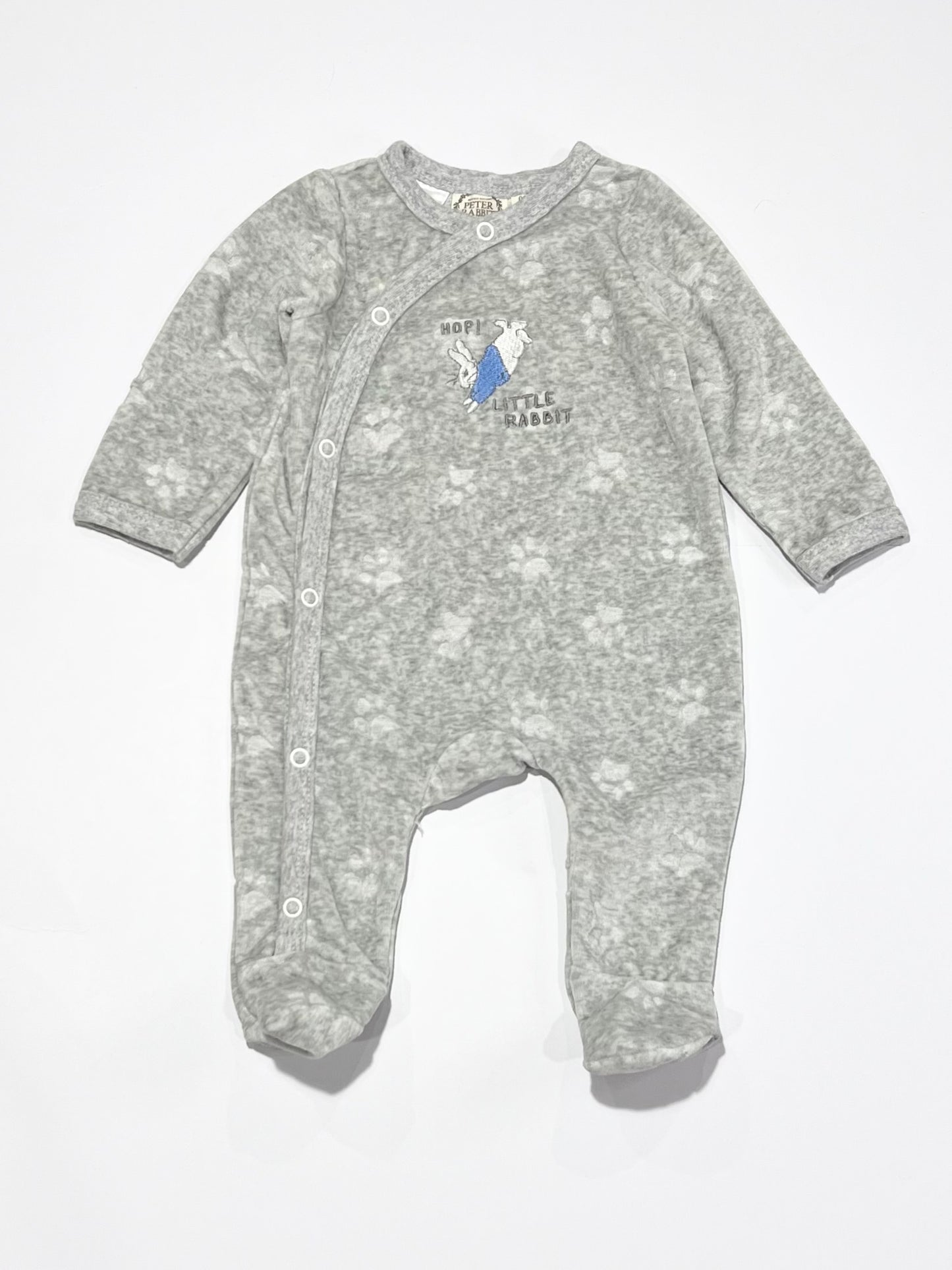 Grey velour onesie - Size 000