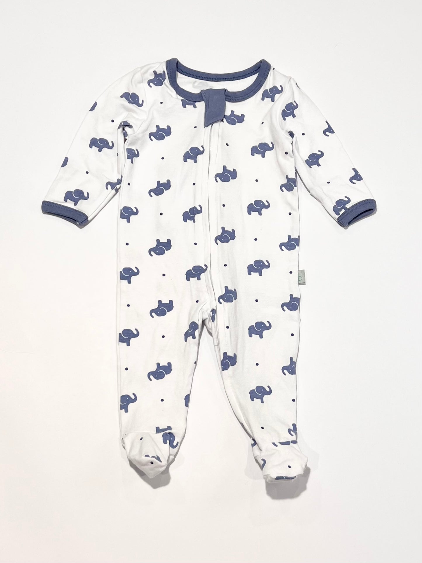 Elephants zip onesie - Size 000
