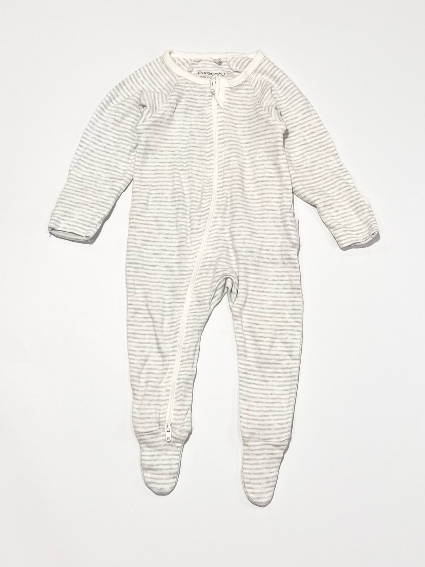 Striped zip onesie - Size 000