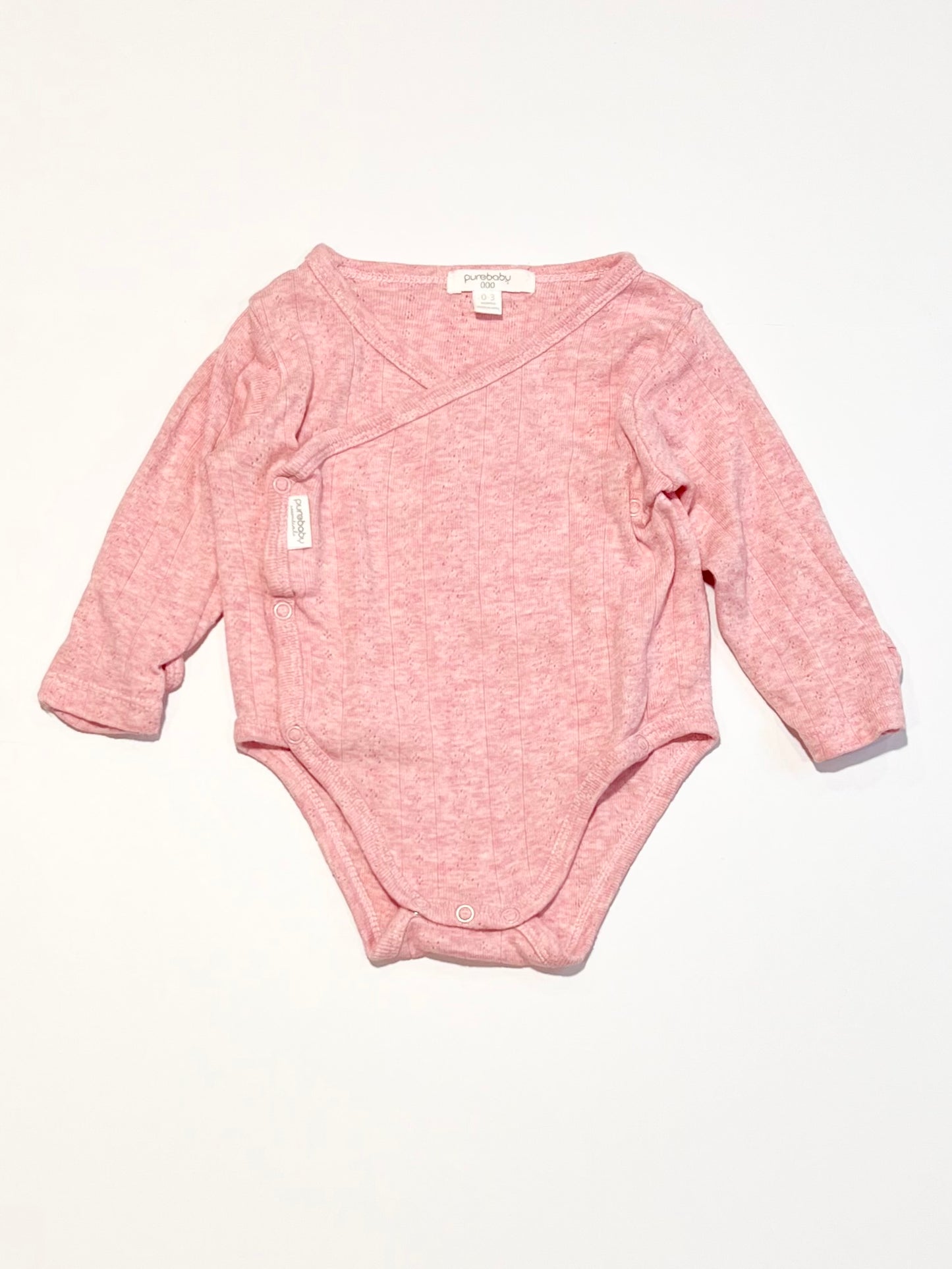 Pink cross-over bodysuit - Size 000