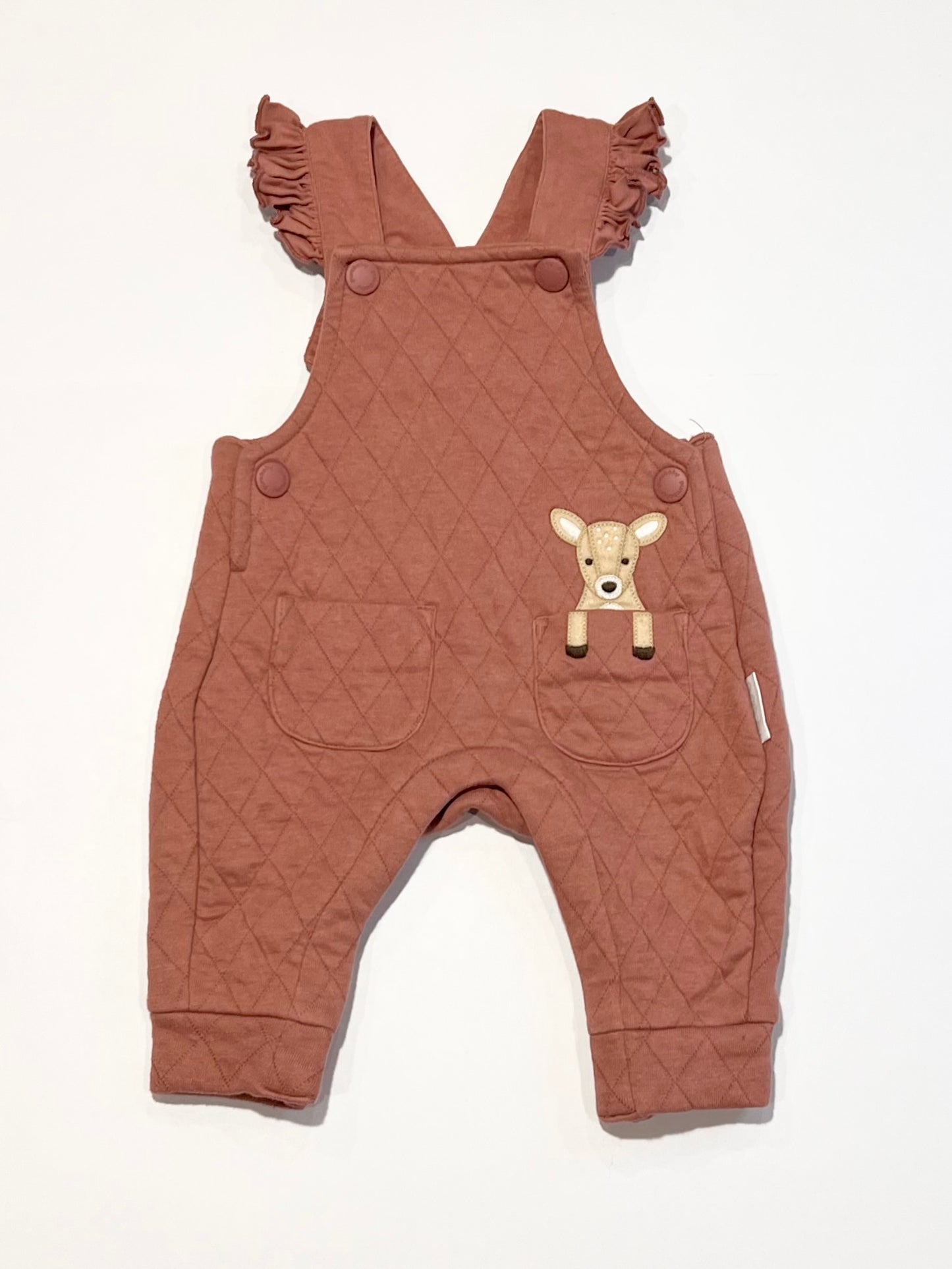 Brown quilted overalls - Size 000