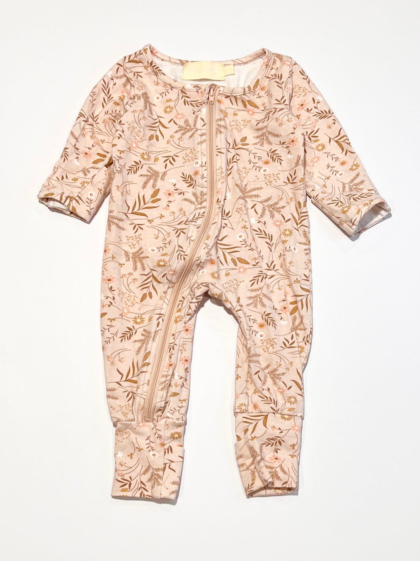 Floral zip onesie - Size 000