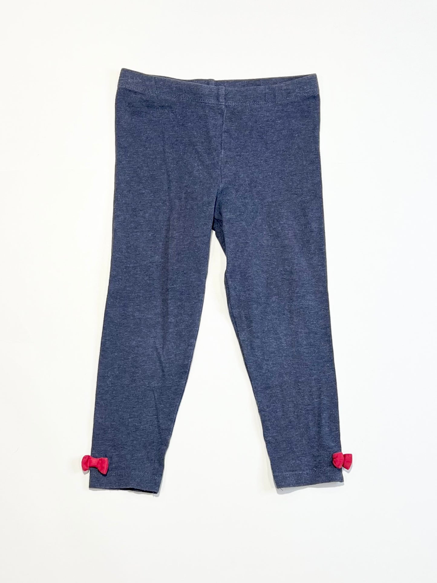 Navy bow leggings - Size 2
