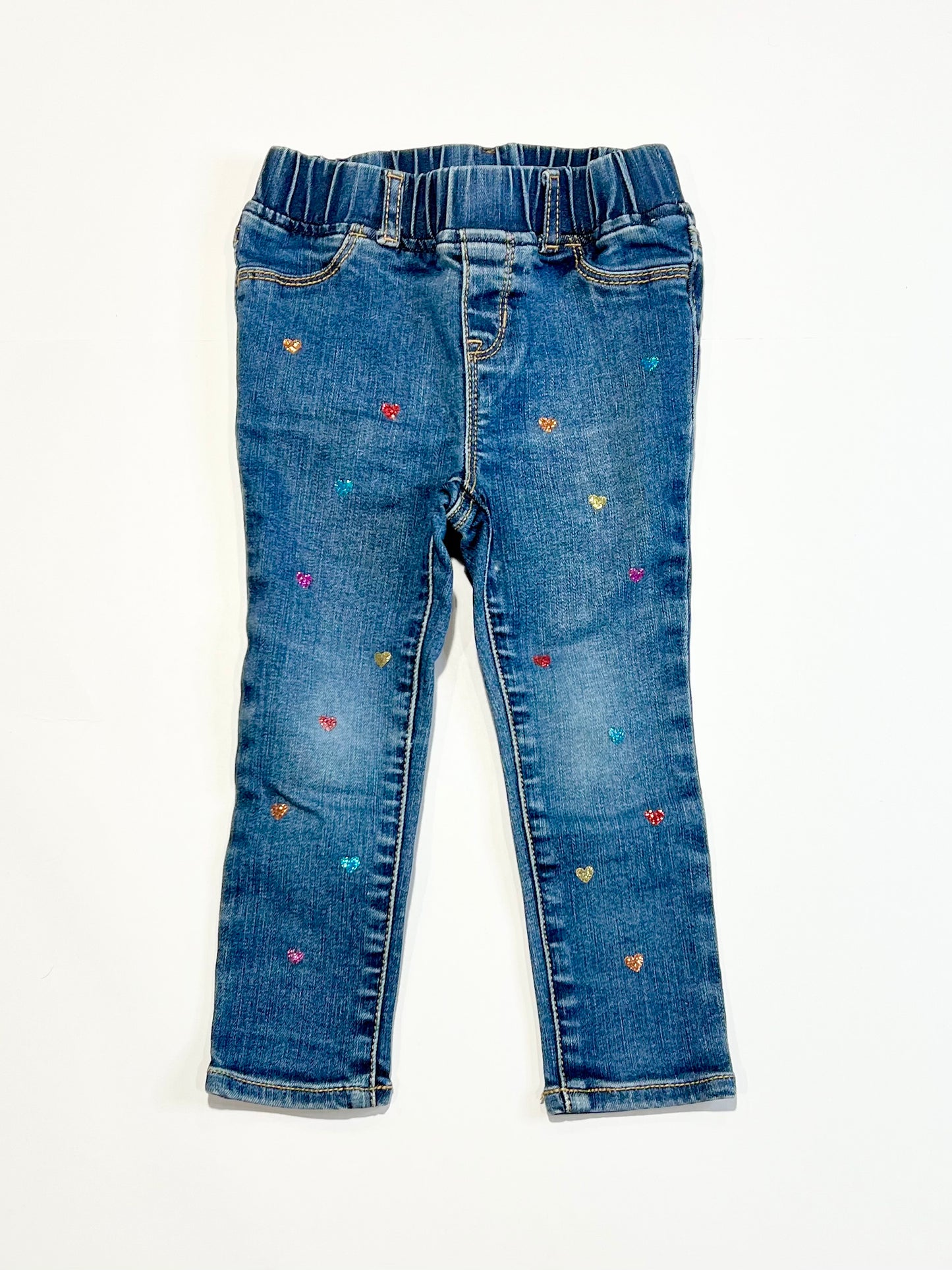 Denim glitter jeggings - Size 2