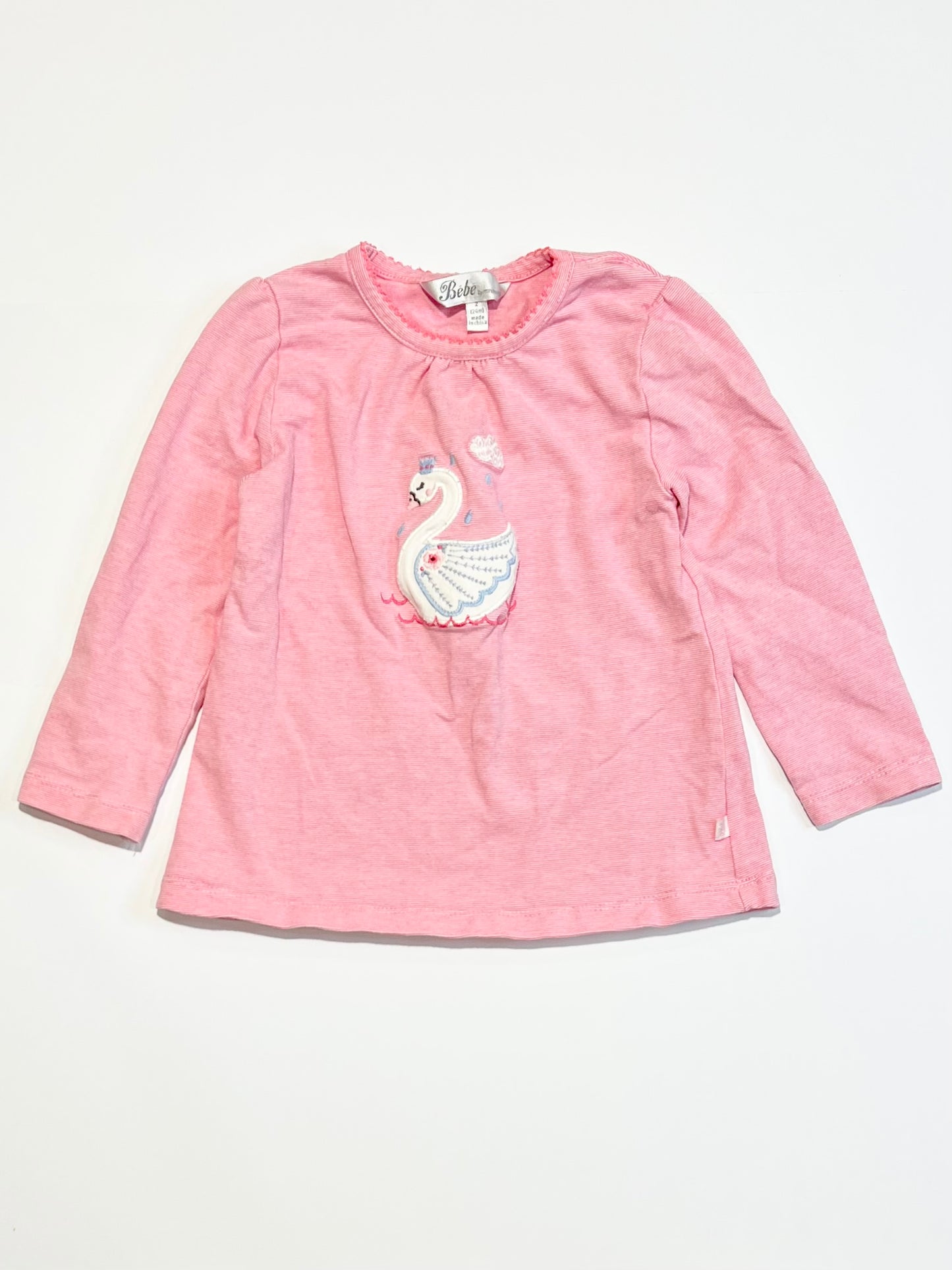 Pink swan top - Size 2