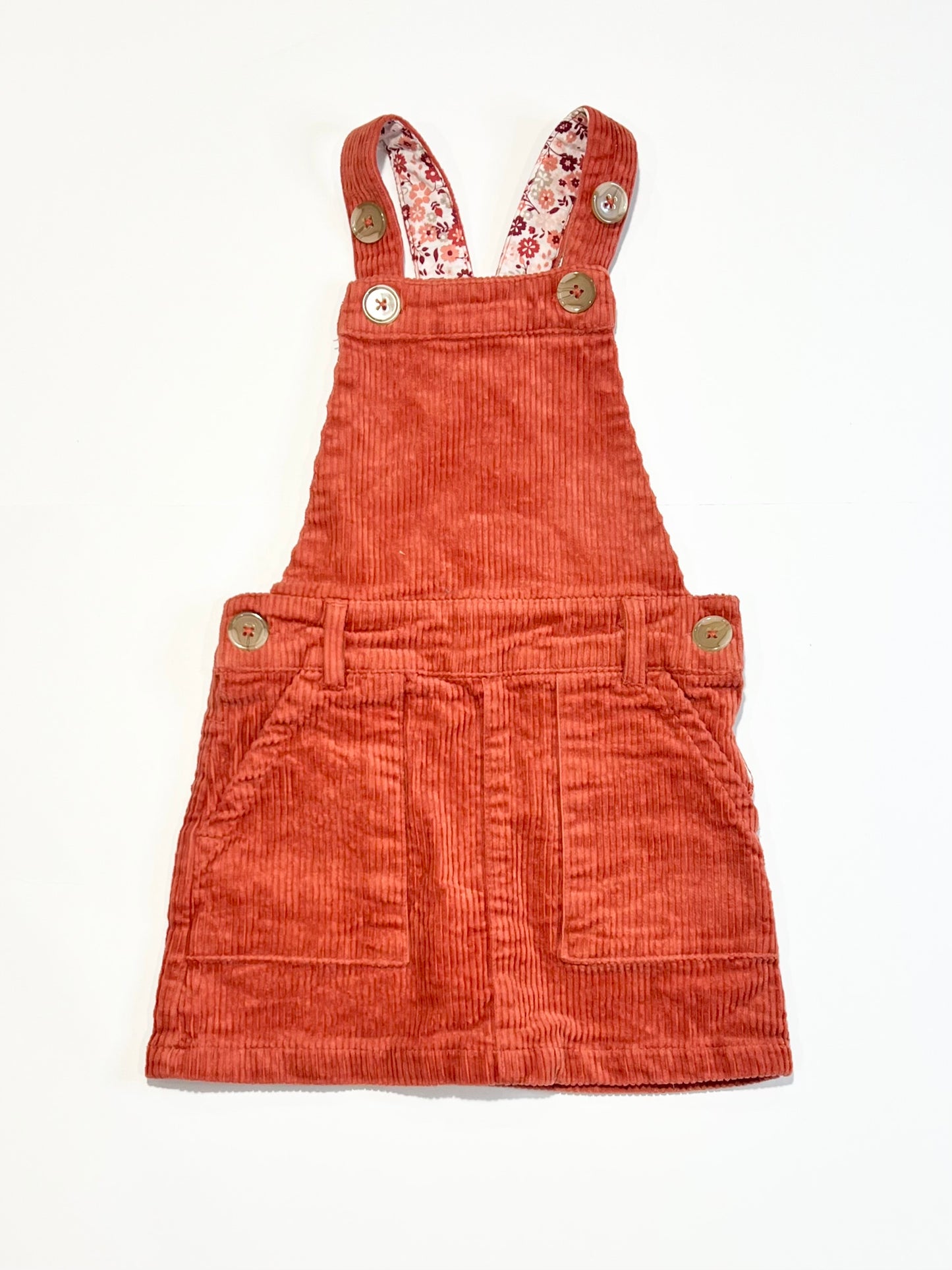 Corduroy pinafore - Size 3