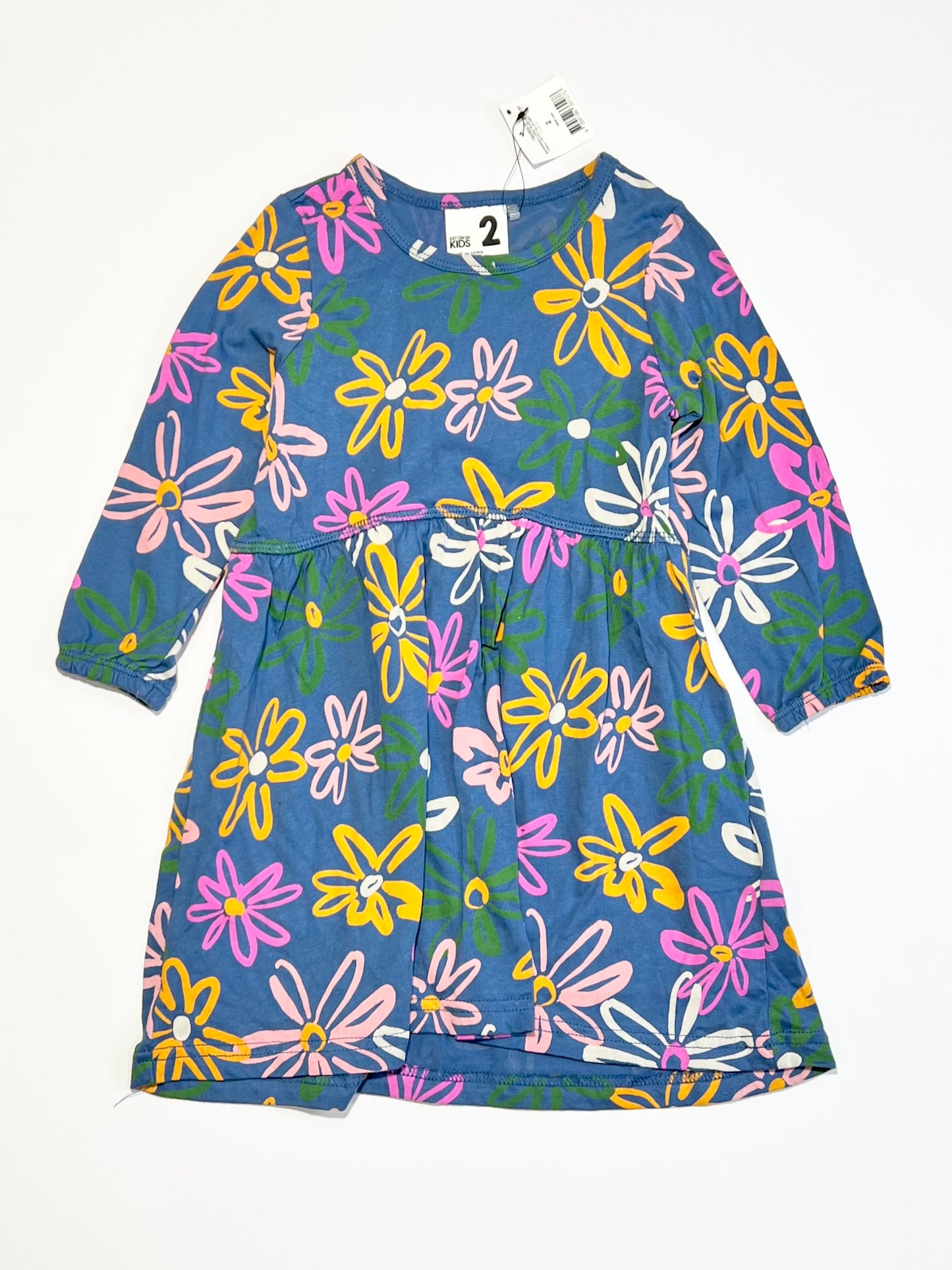 Floral jersey dress brand new - Size 2