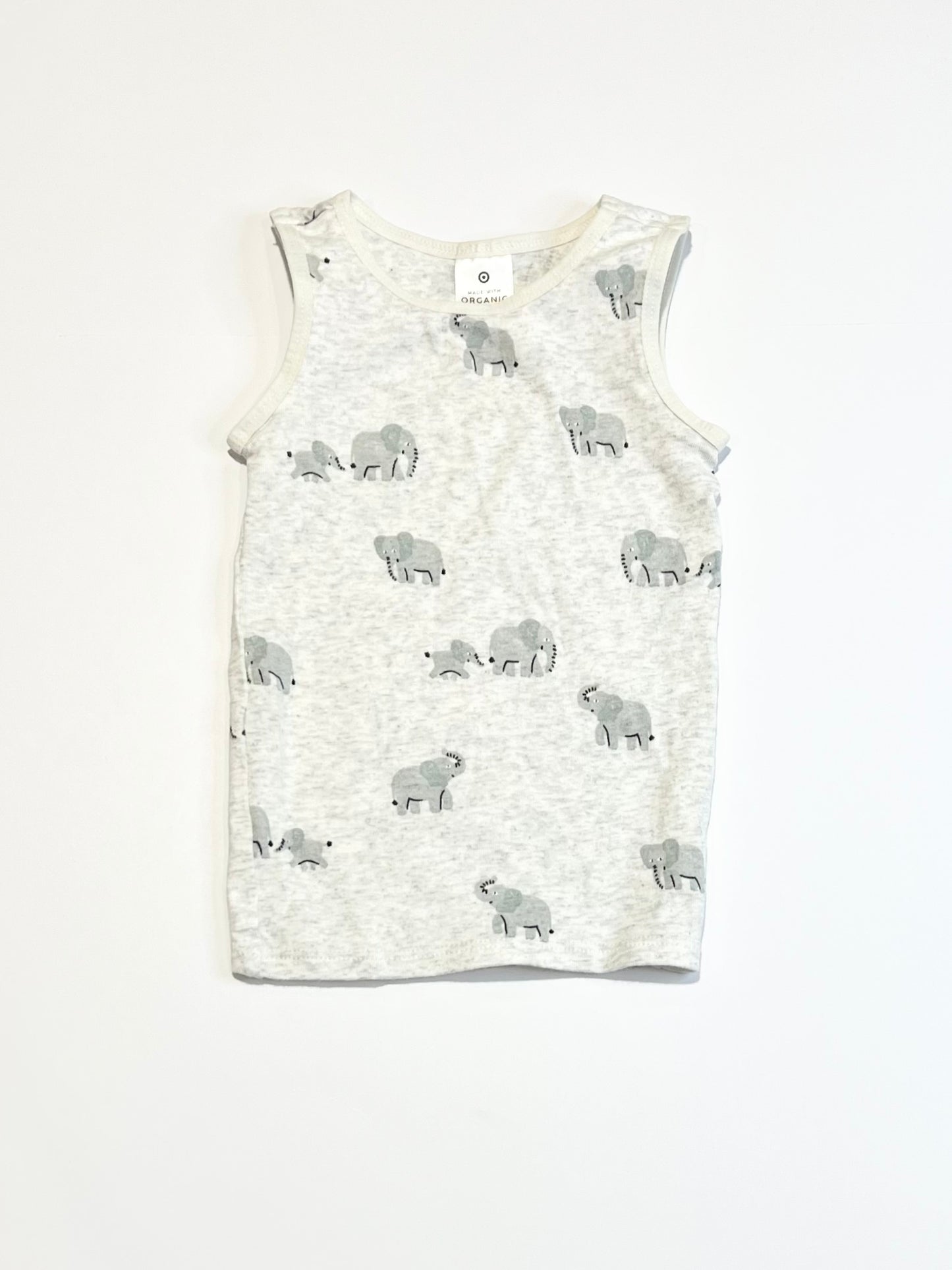 Grey elephants singlet - Size 1