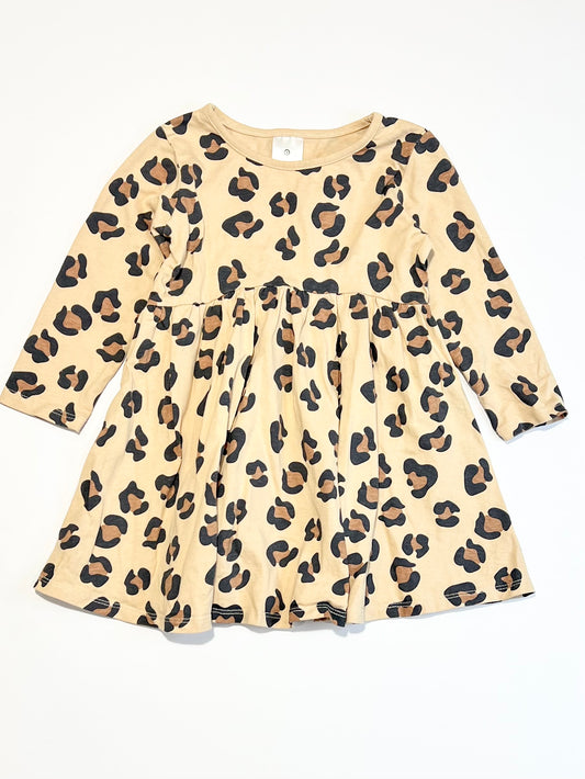 Animal print jersey dress - Size 1